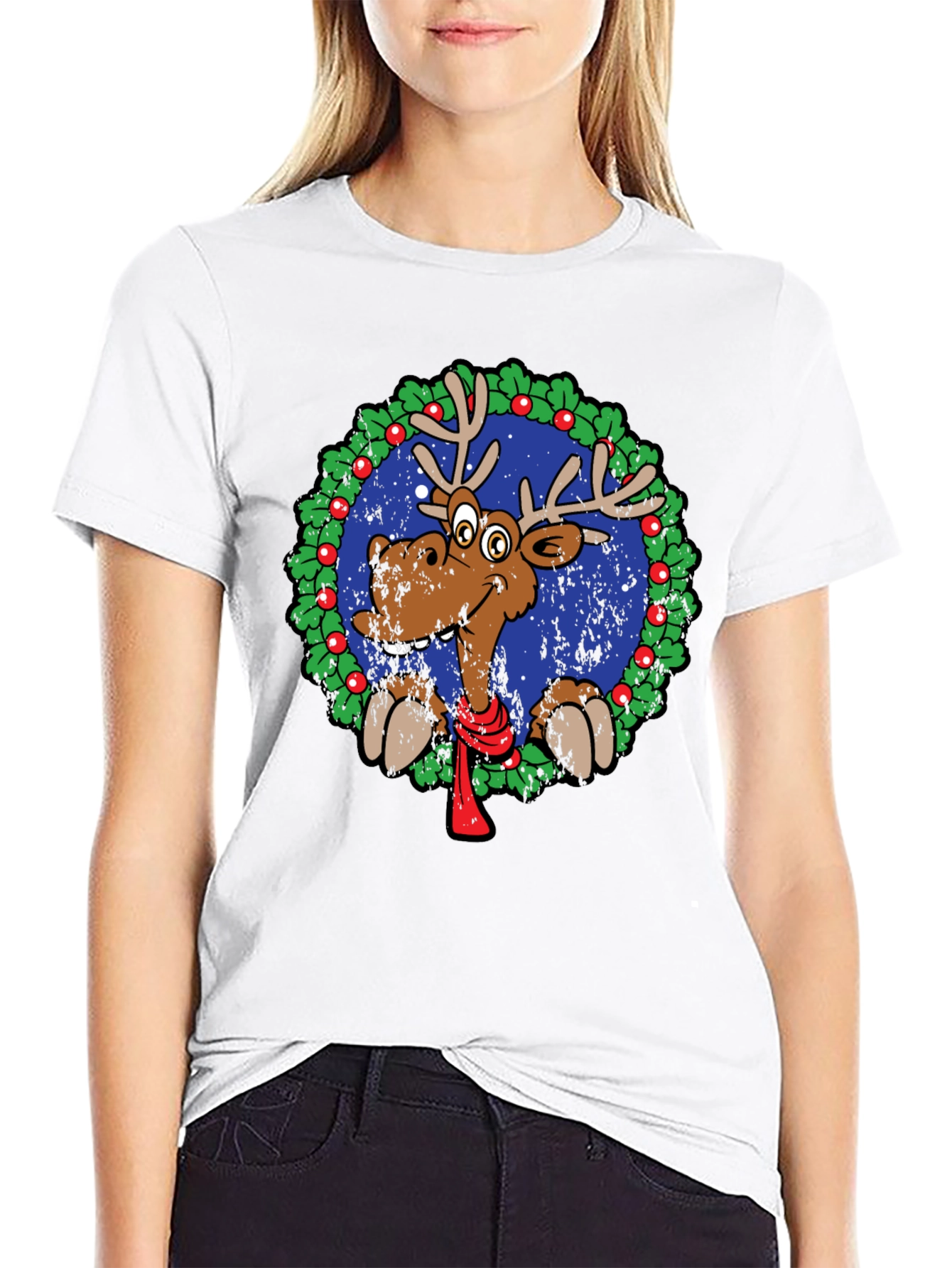 Festive Reindeer Christmas T-Shirt