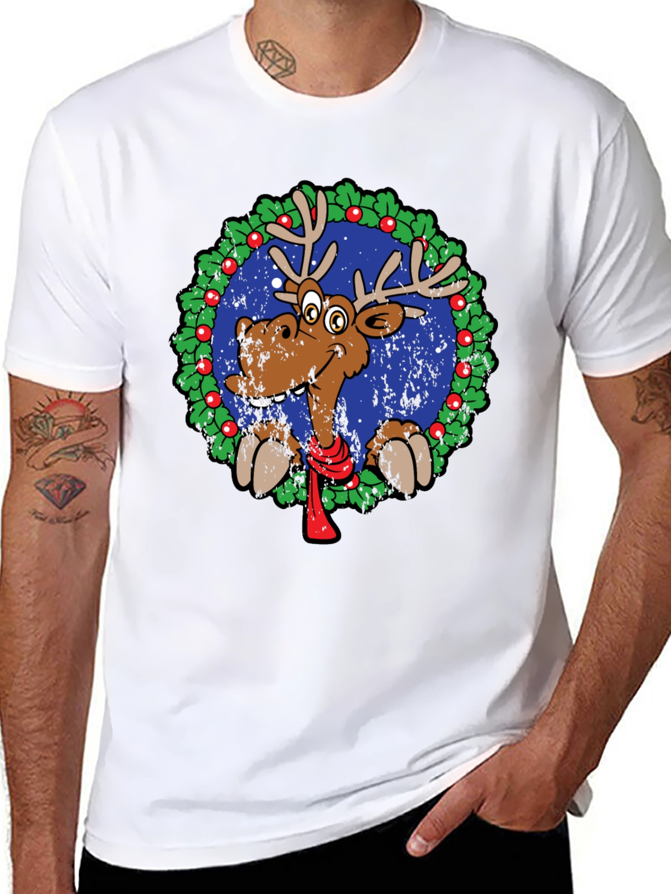 Festive Reindeer Christmas T-Shirt