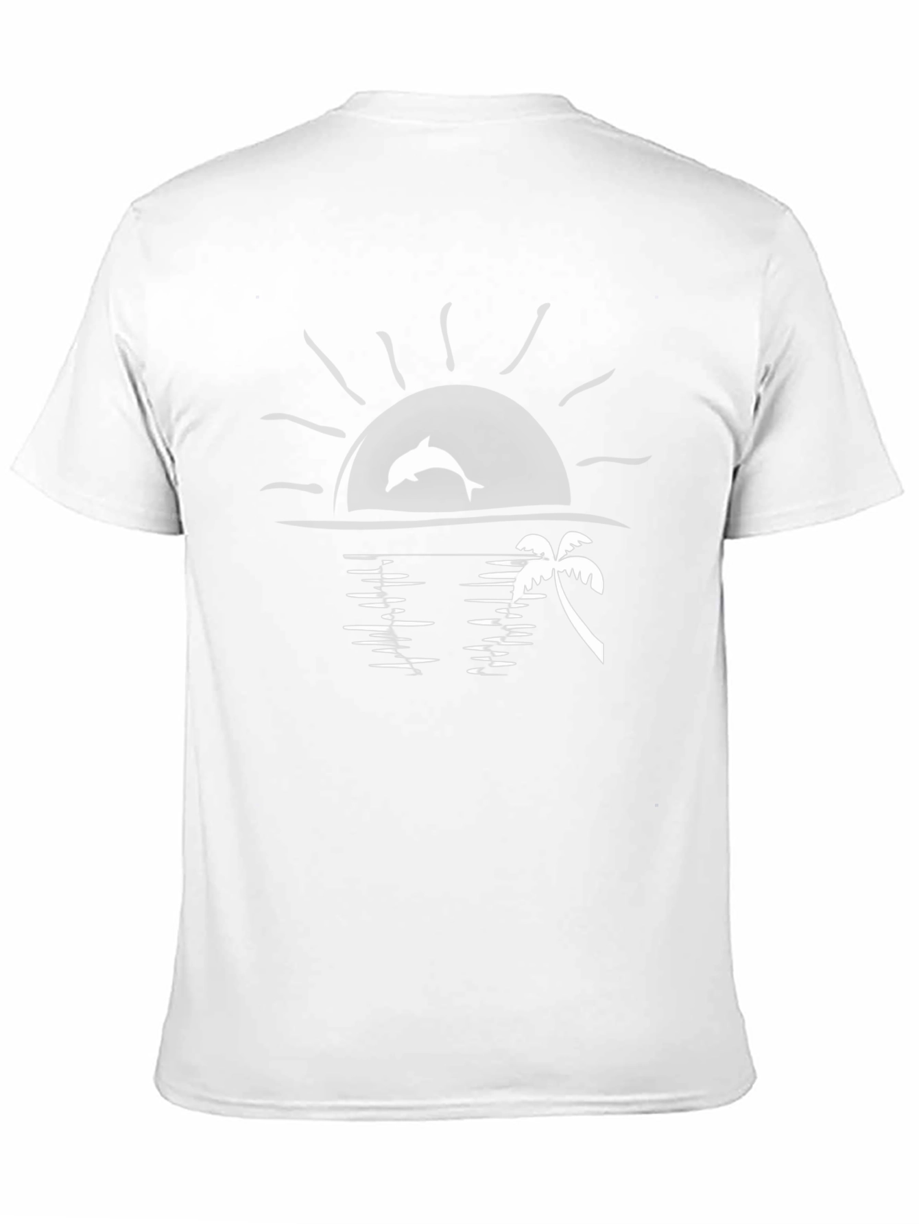Sunset Dolphin Graphic Tee - Black