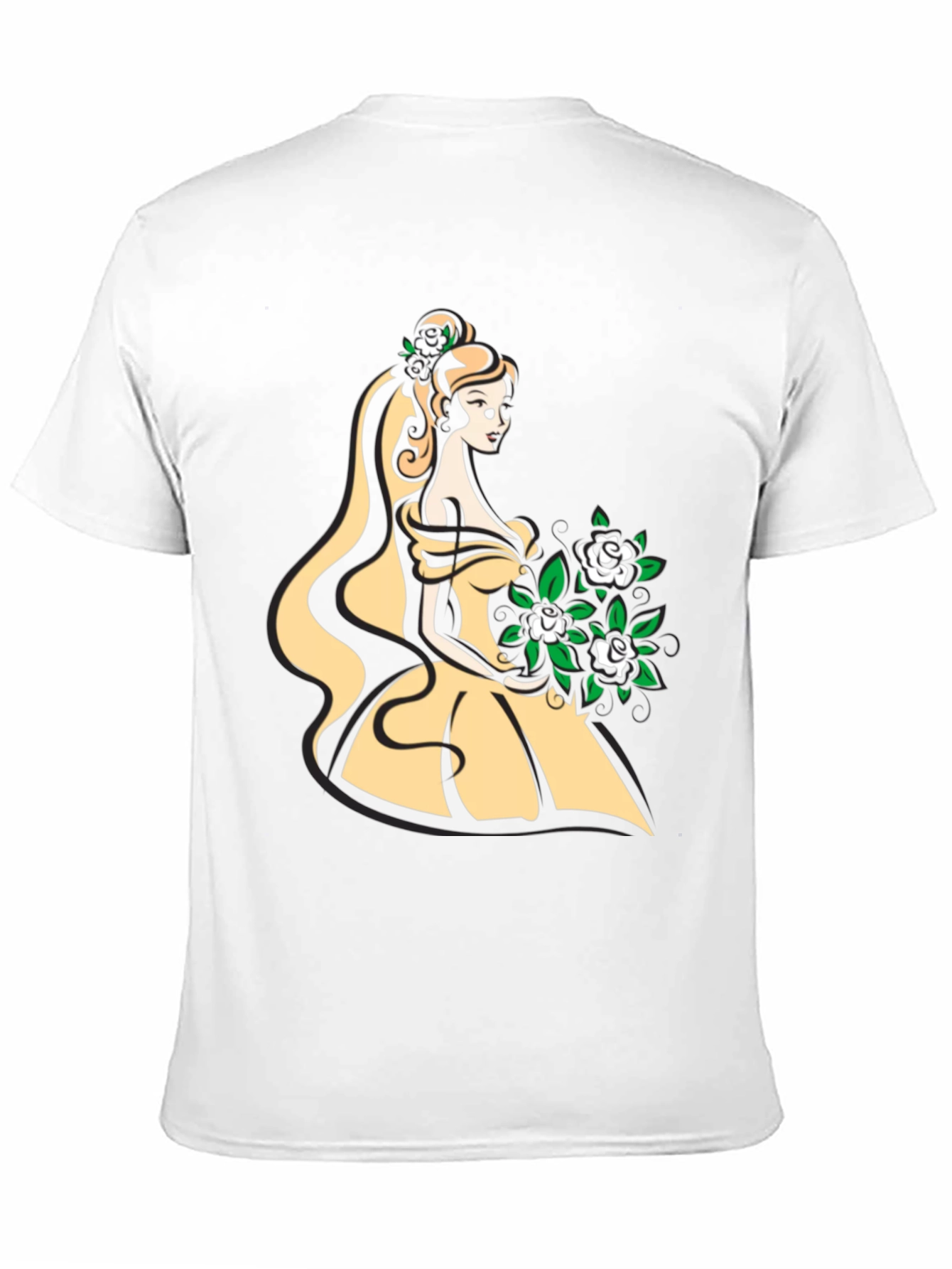 Elegant Belle-Inspired Graphic T-Shirt - Black