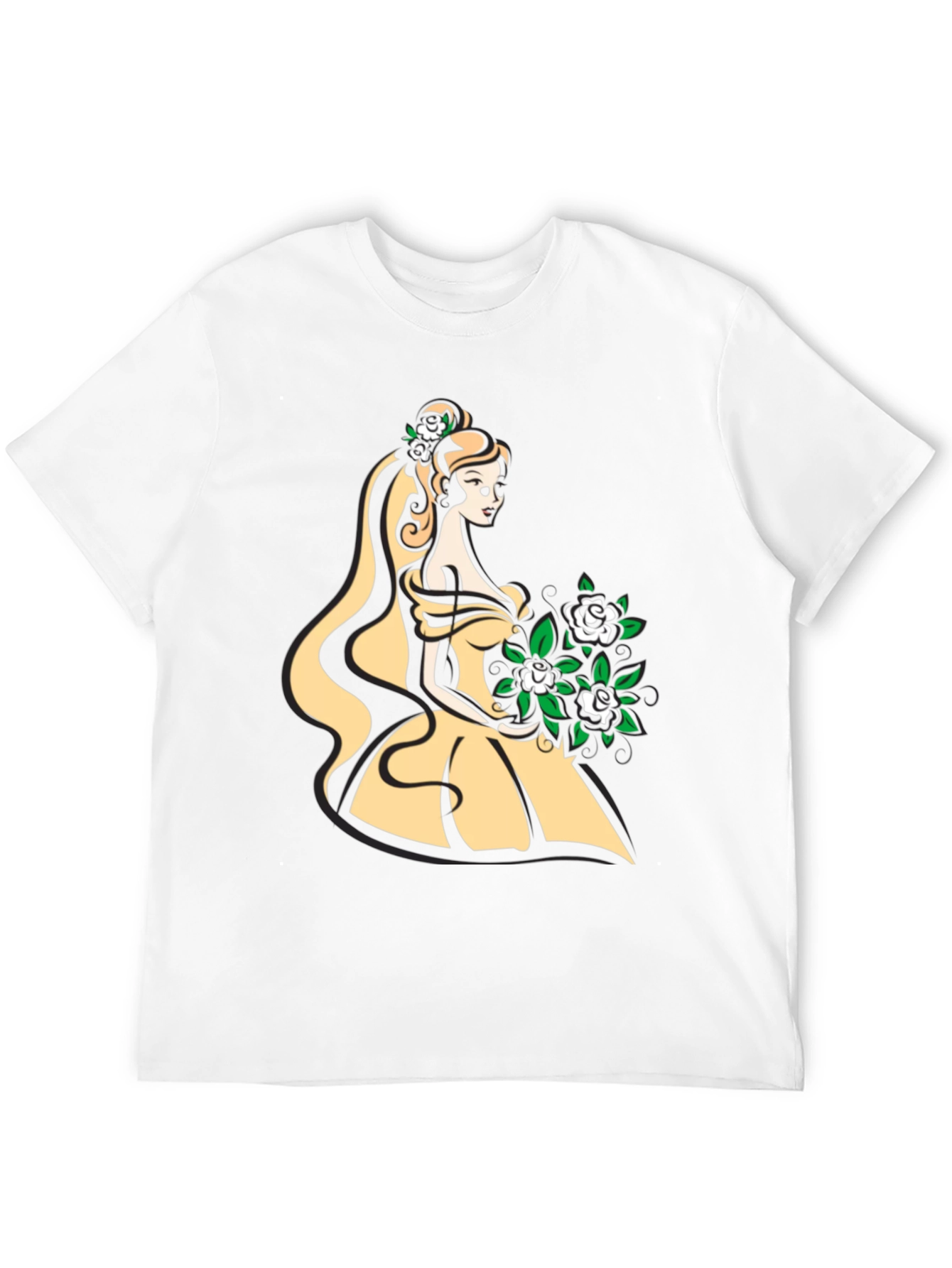 Elegant Belle-Inspired Graphic T-Shirt - Black
