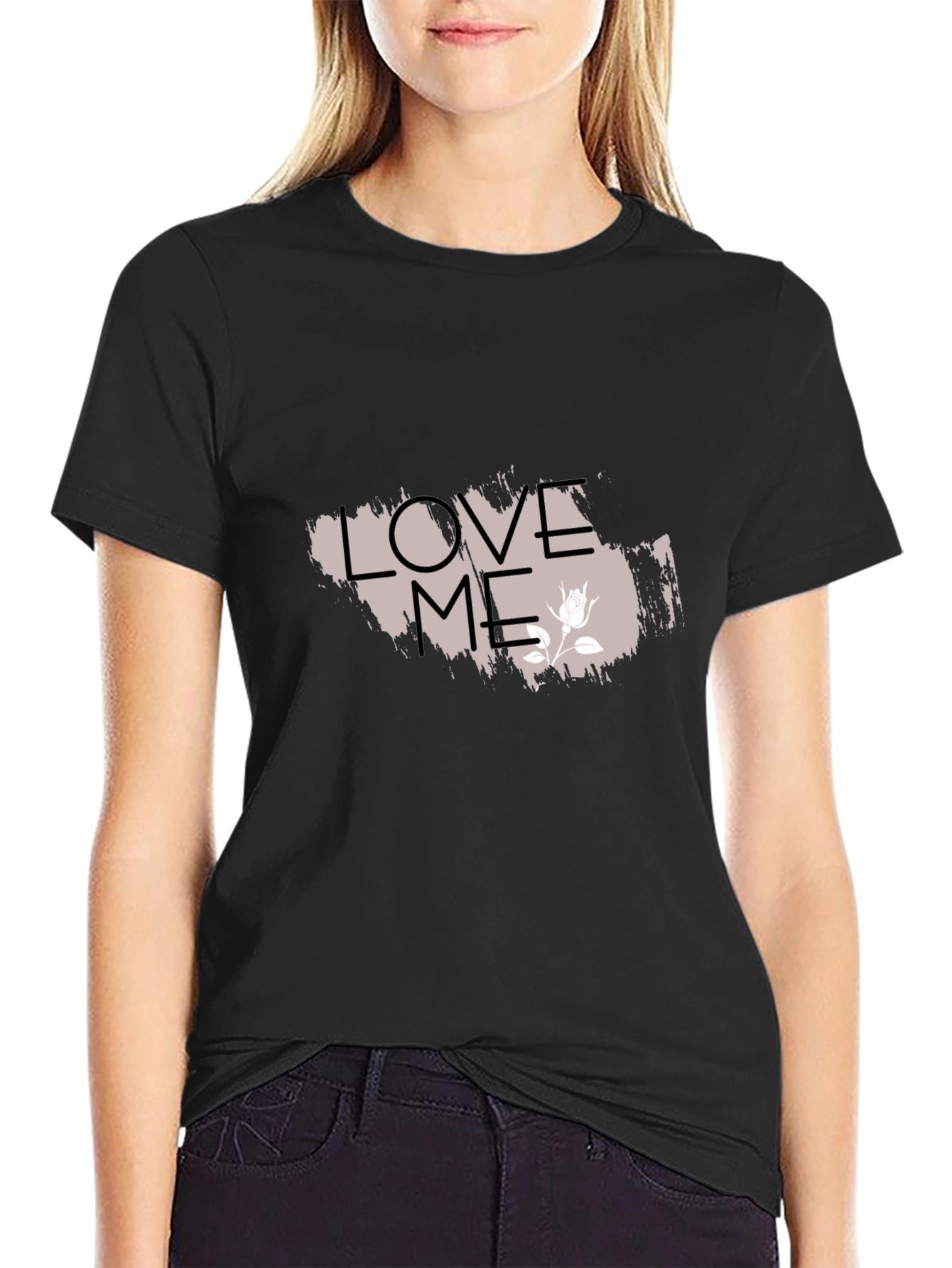 Love Me Graphic Tee - Trendy Black T-Shirt