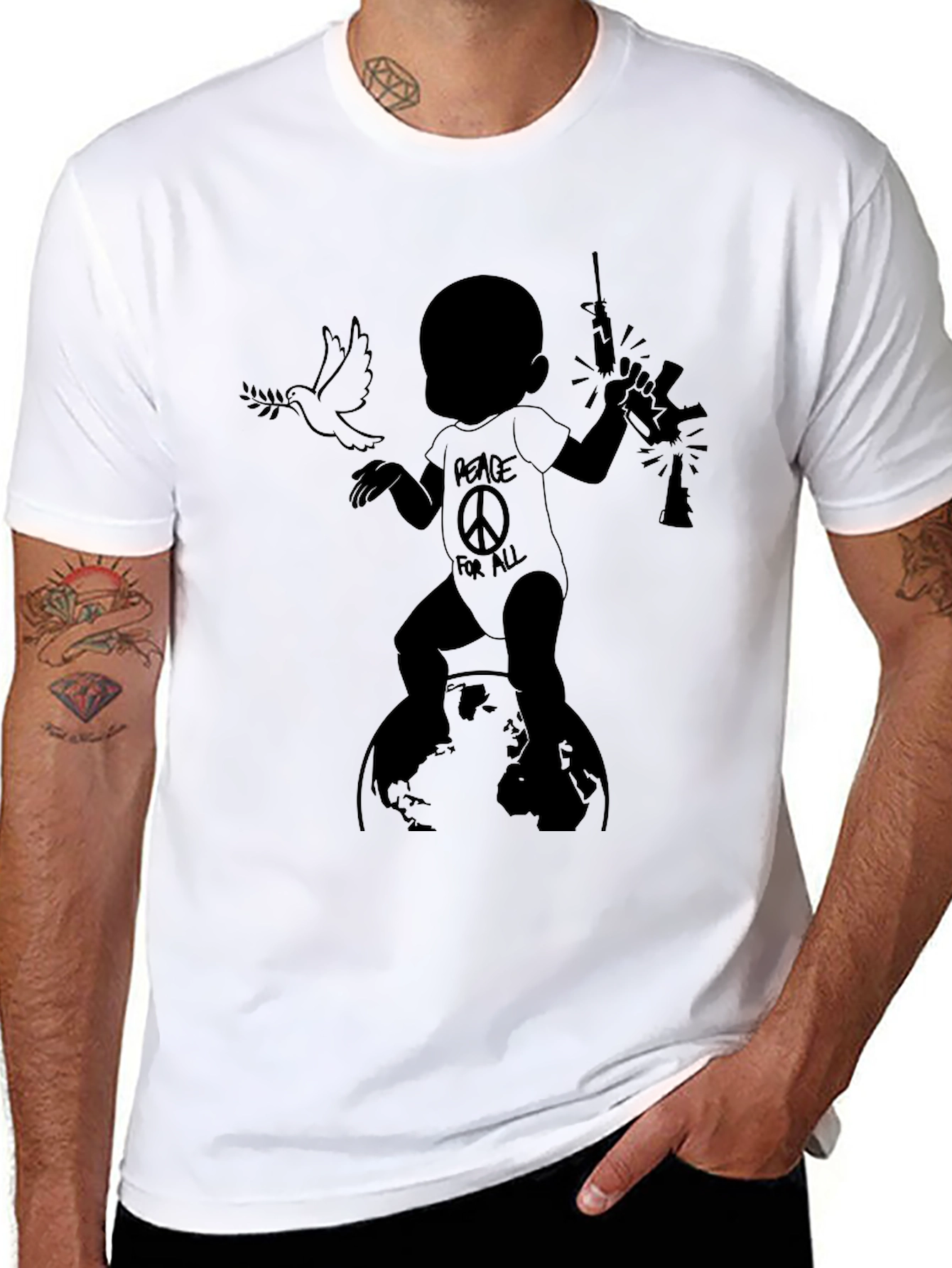 Peace vs. War Graphic Tee