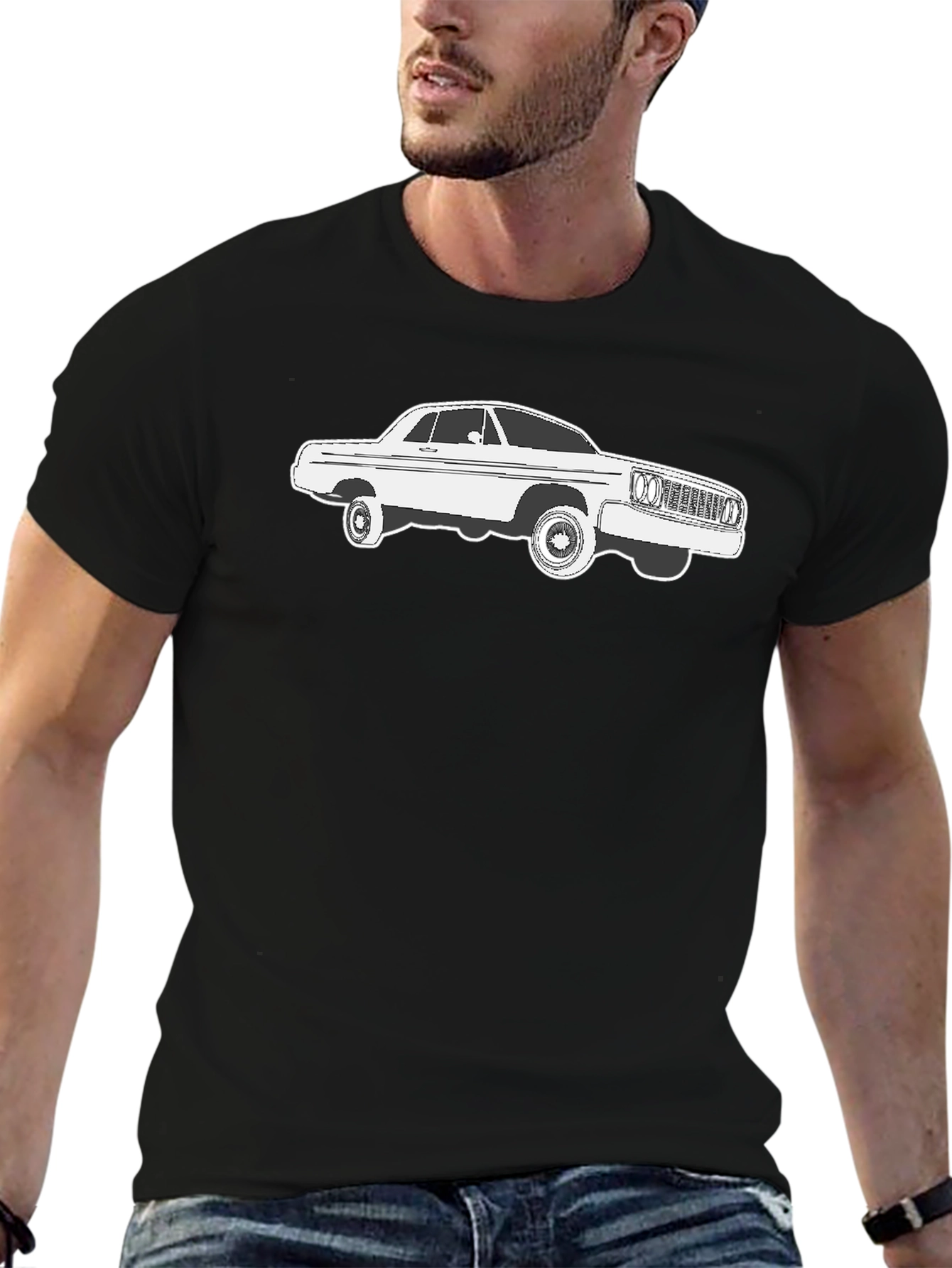 Classic Car Graphic T-Shirt - Black