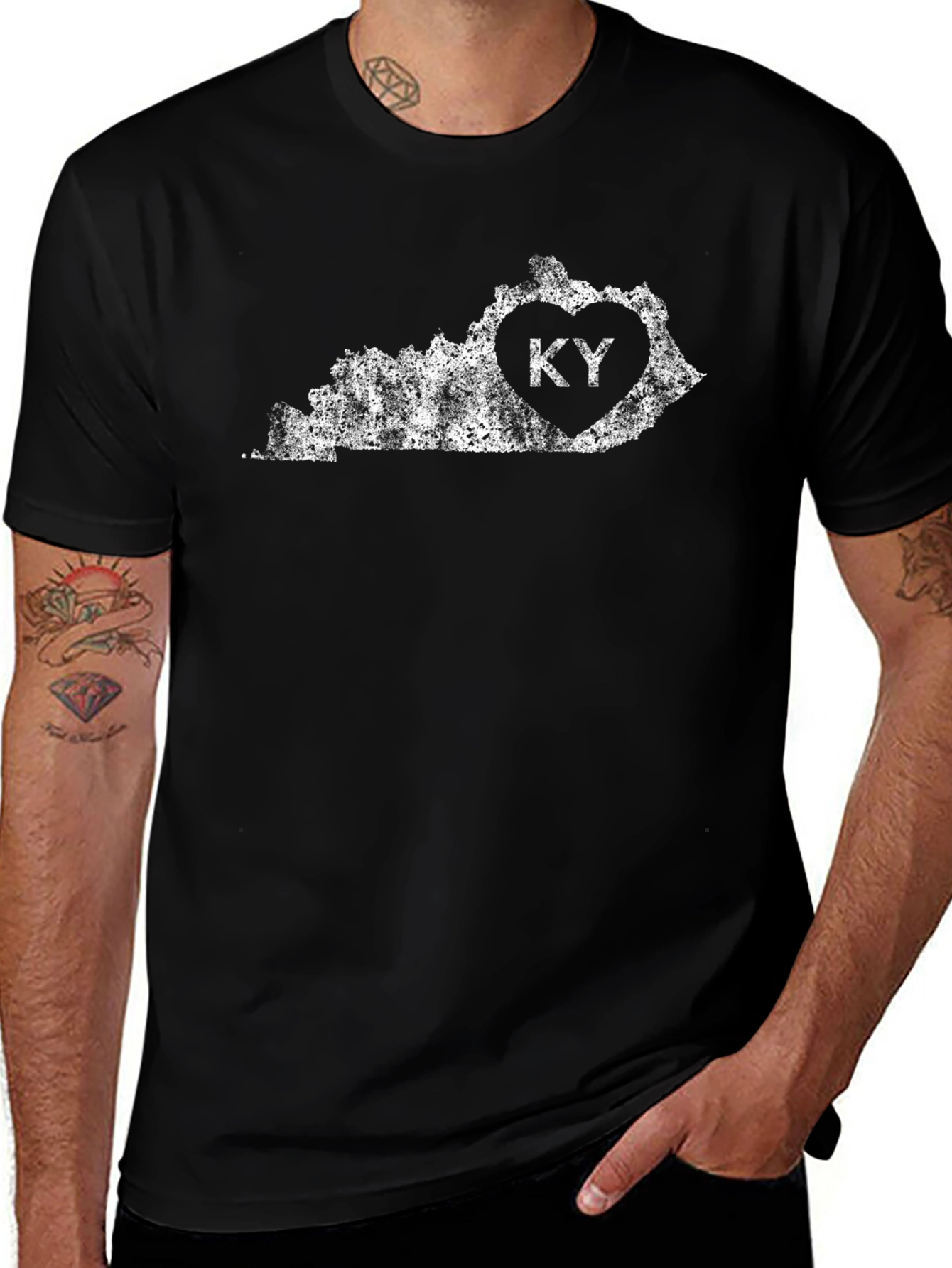 Kentucky State Love T-Shirt - Distressed Design