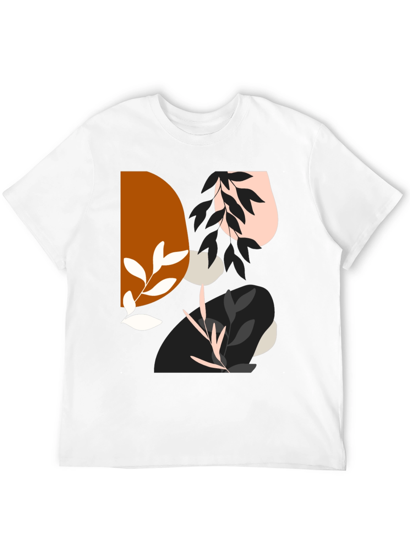 Abstract Graphic Print Mens Black T-Shirt