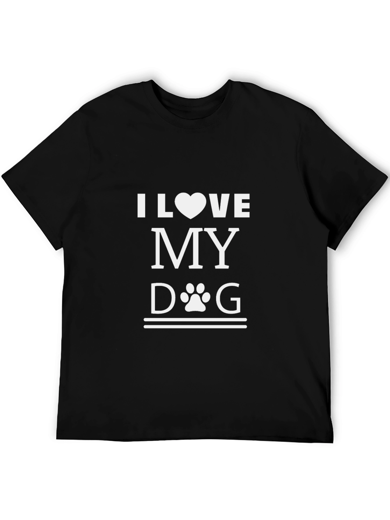 I Love My Dog T-Shirt - Black