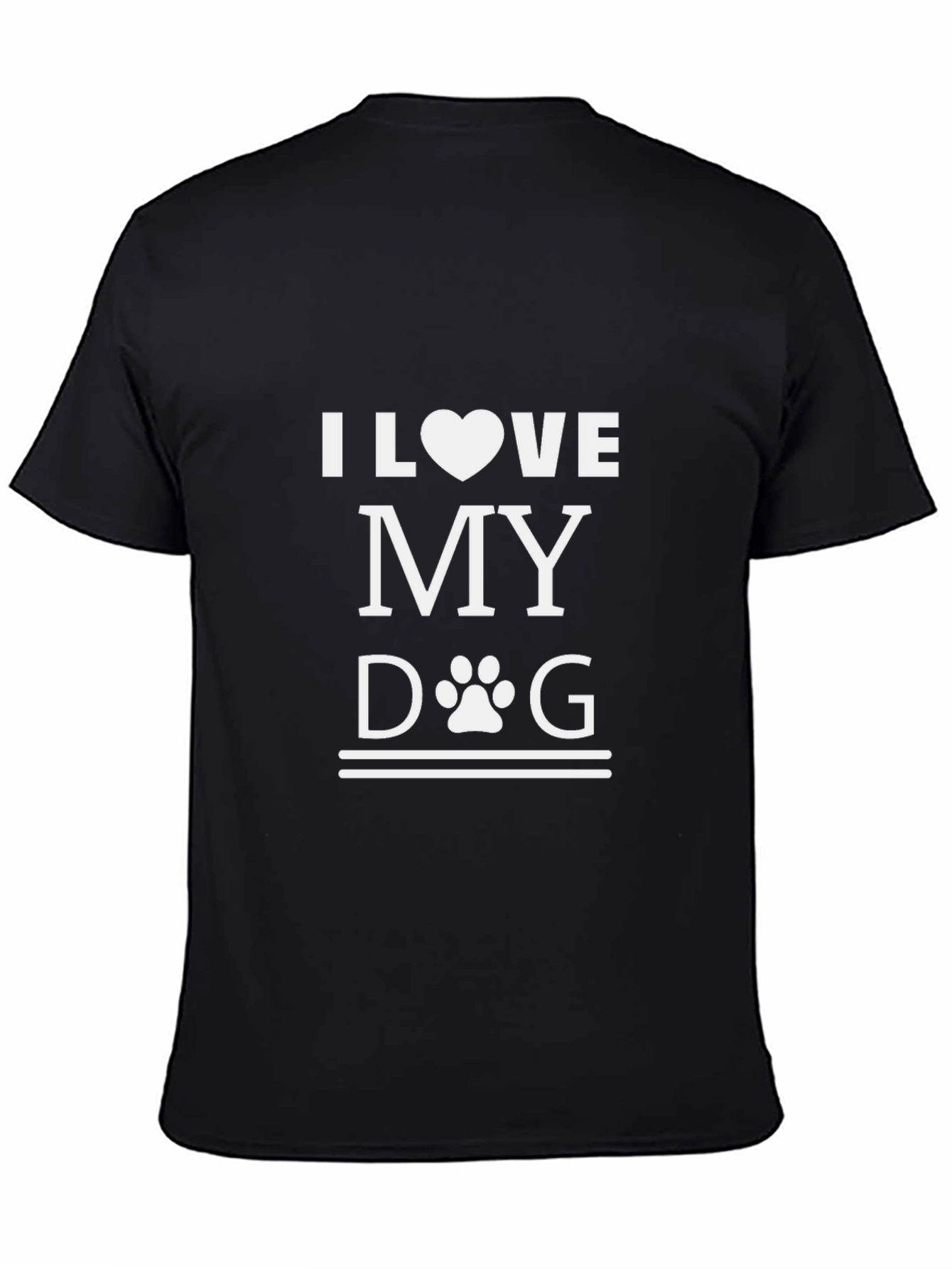 I Love My Dog T-Shirt - Black