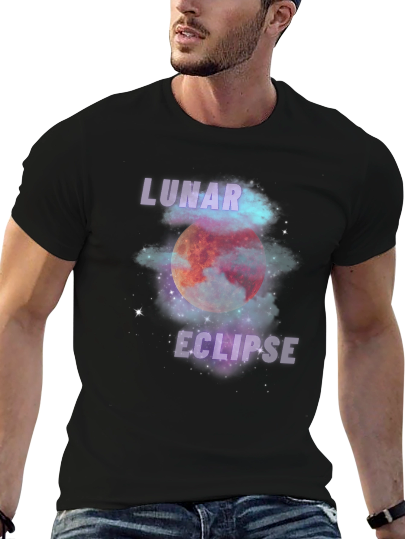 Lunar Eclipse Graphic Print T-Shirt