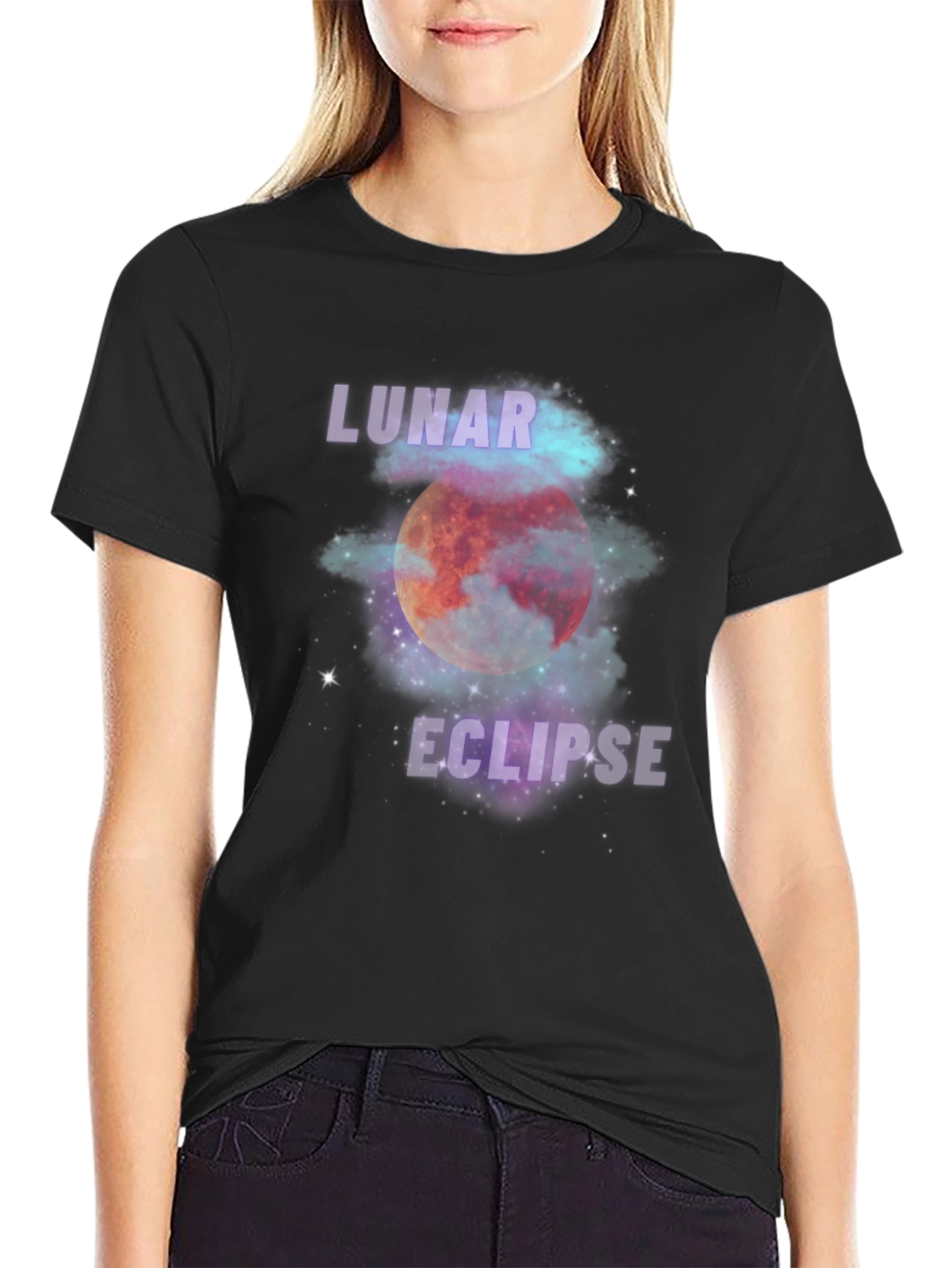 Lunar Eclipse Graphic Print T-Shirt