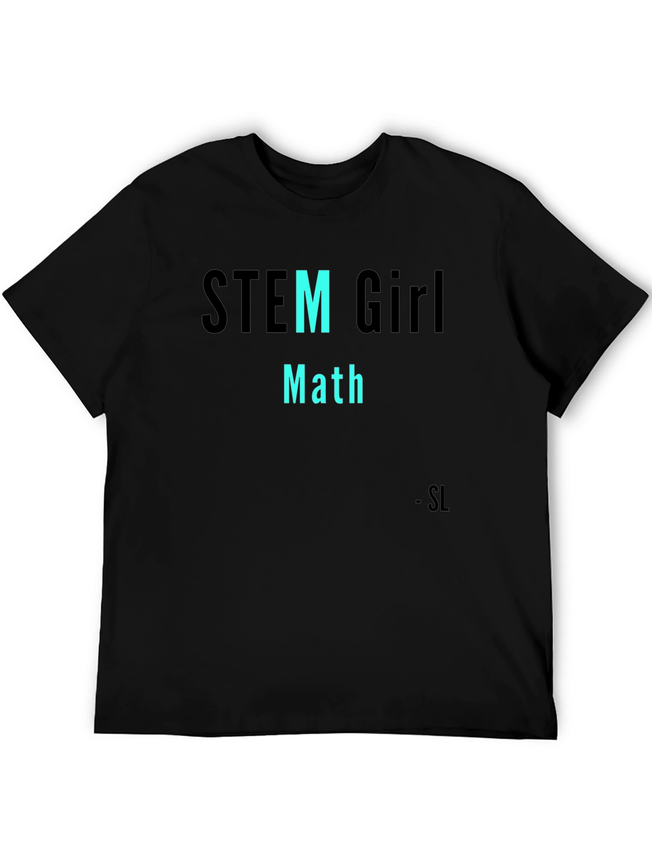 STEM Girl Math Black T-Shirt