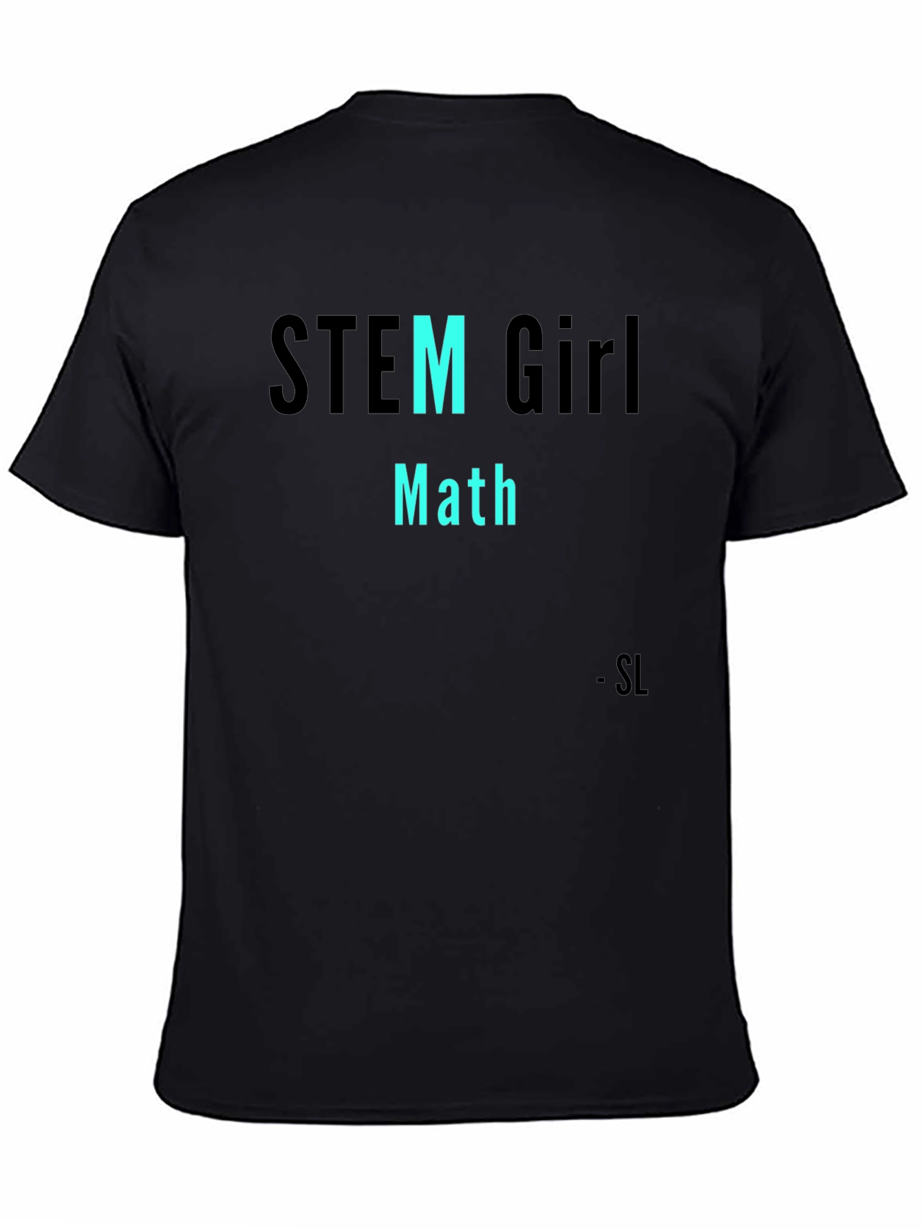 STEM Girl Math Black T-Shirt