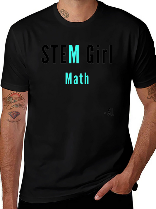 STEM Girl Math Black T-Shirt