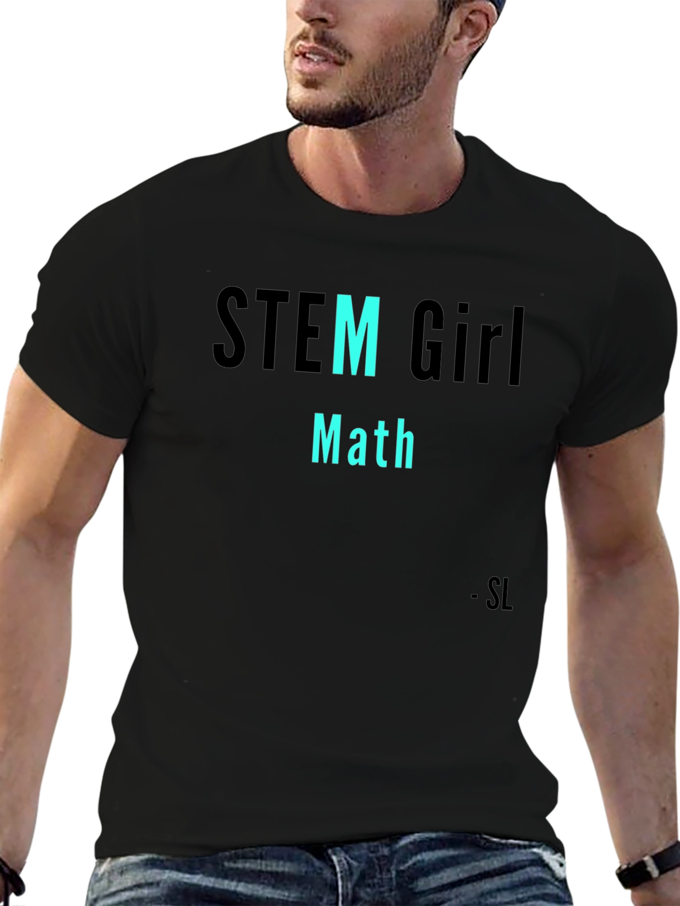 STEM Girl Math Black T-Shirt