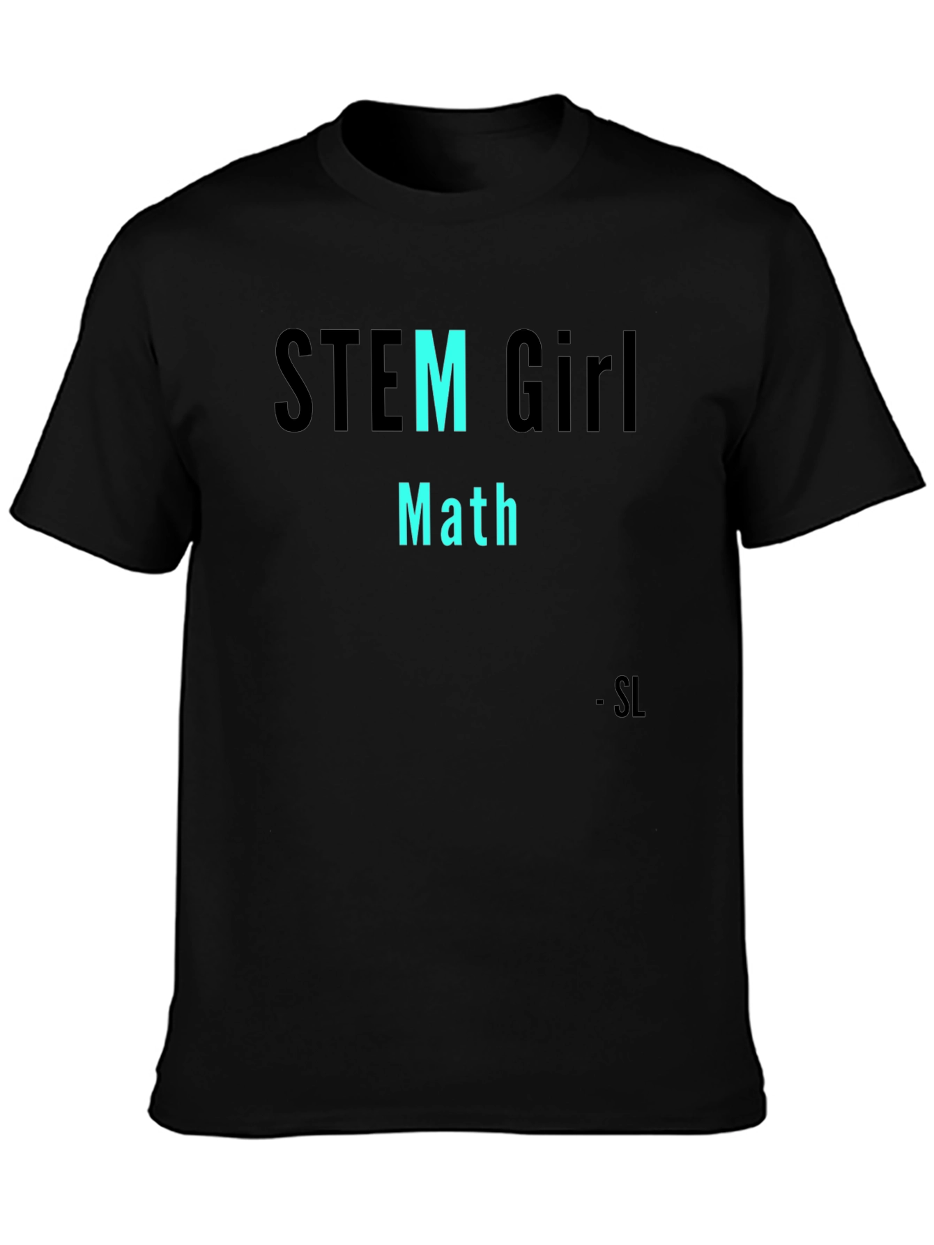 STEM Girl Math Black T-Shirt