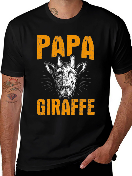 Papa Giraffe Graphic T-Shirt