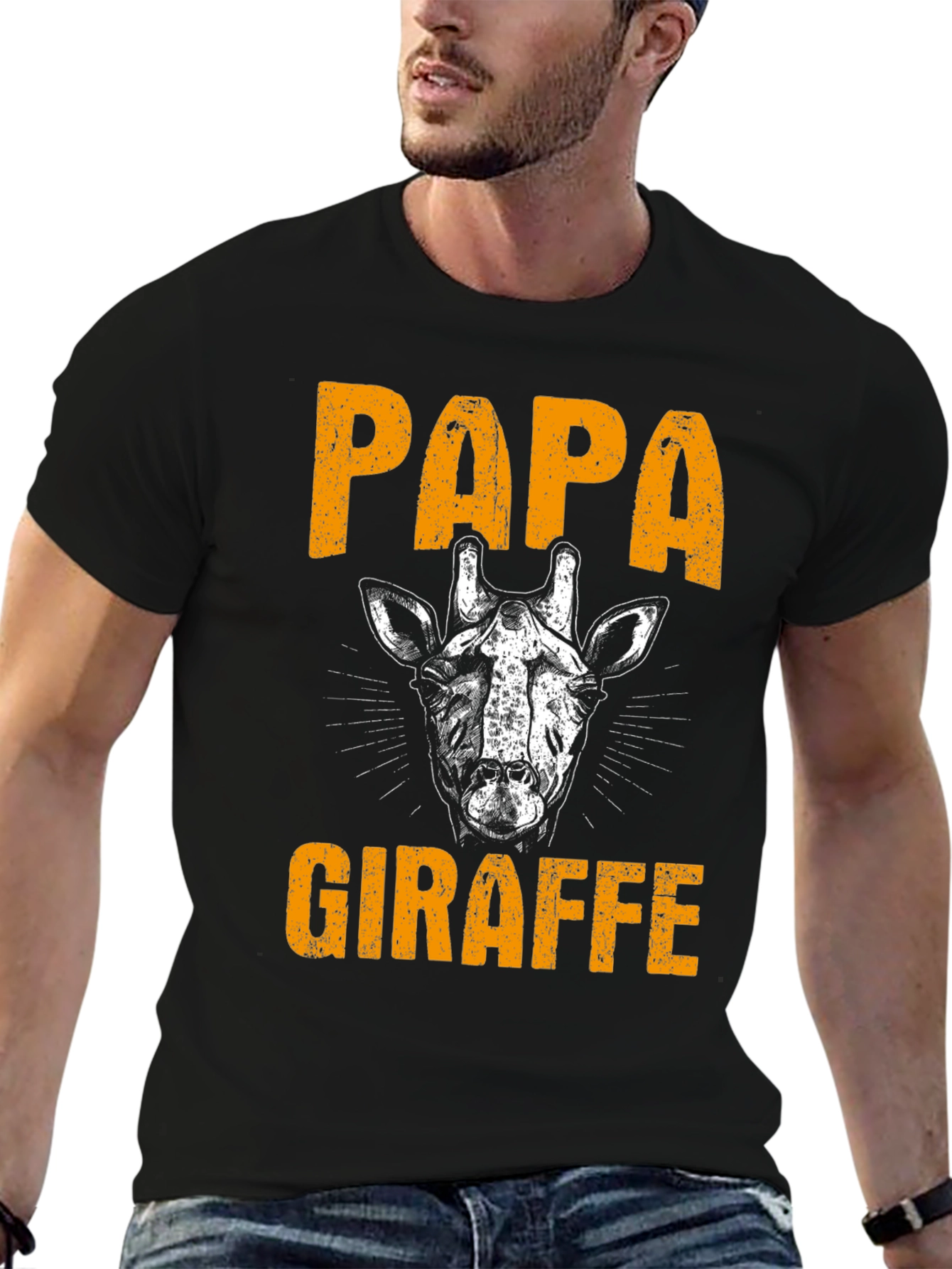 Papa Giraffe Graphic T-Shirt