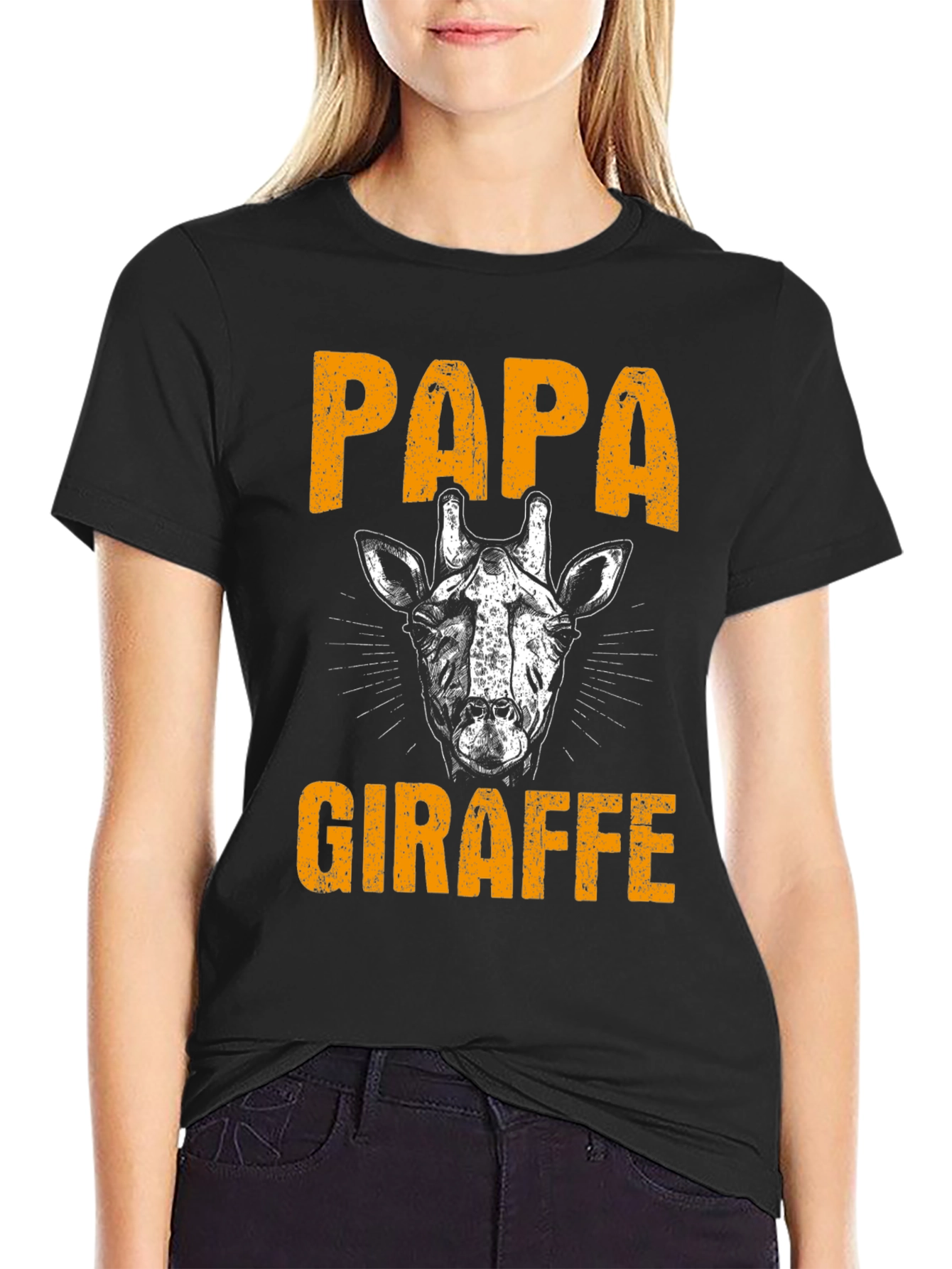 Papa Giraffe Graphic T-Shirt