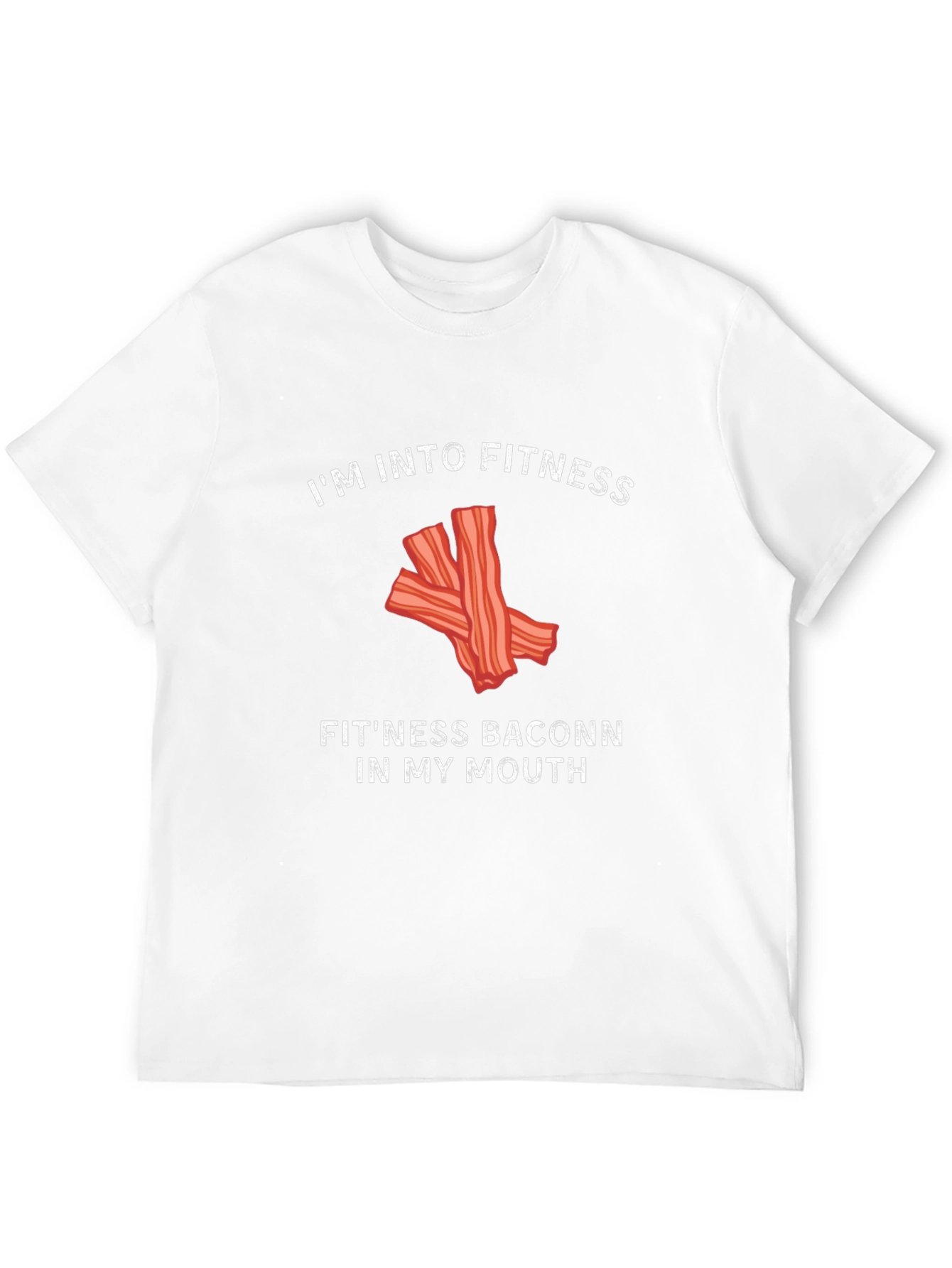Funny Fitness Bacon Graphic T-Shirt