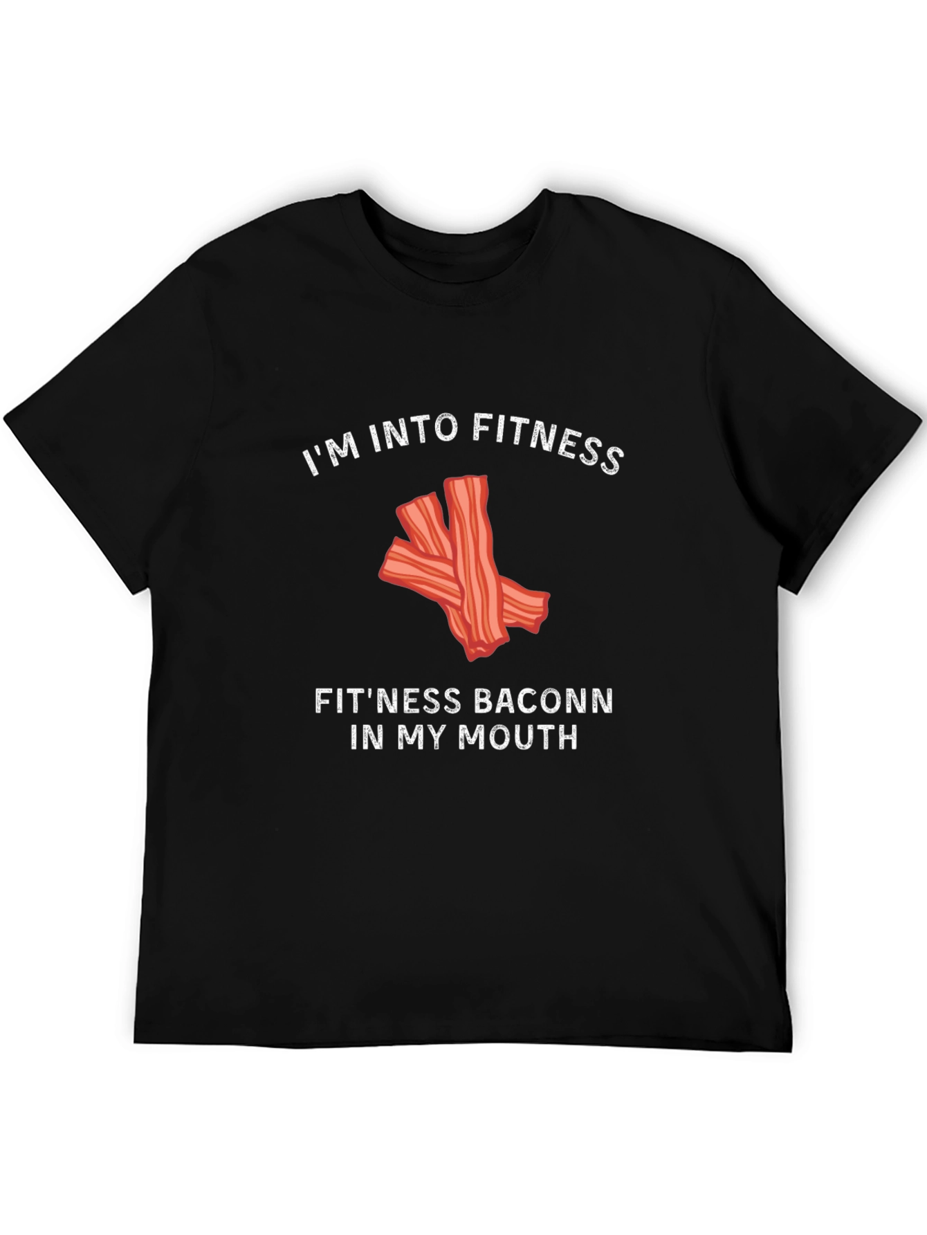 Funny Fitness Bacon Graphic T-Shirt