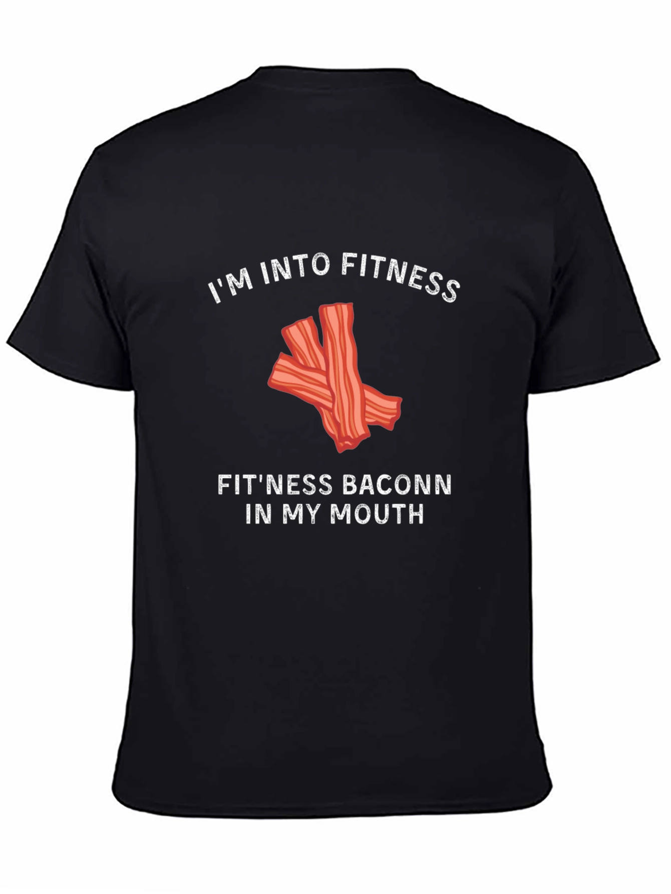 Funny Fitness Bacon Graphic T-Shirt