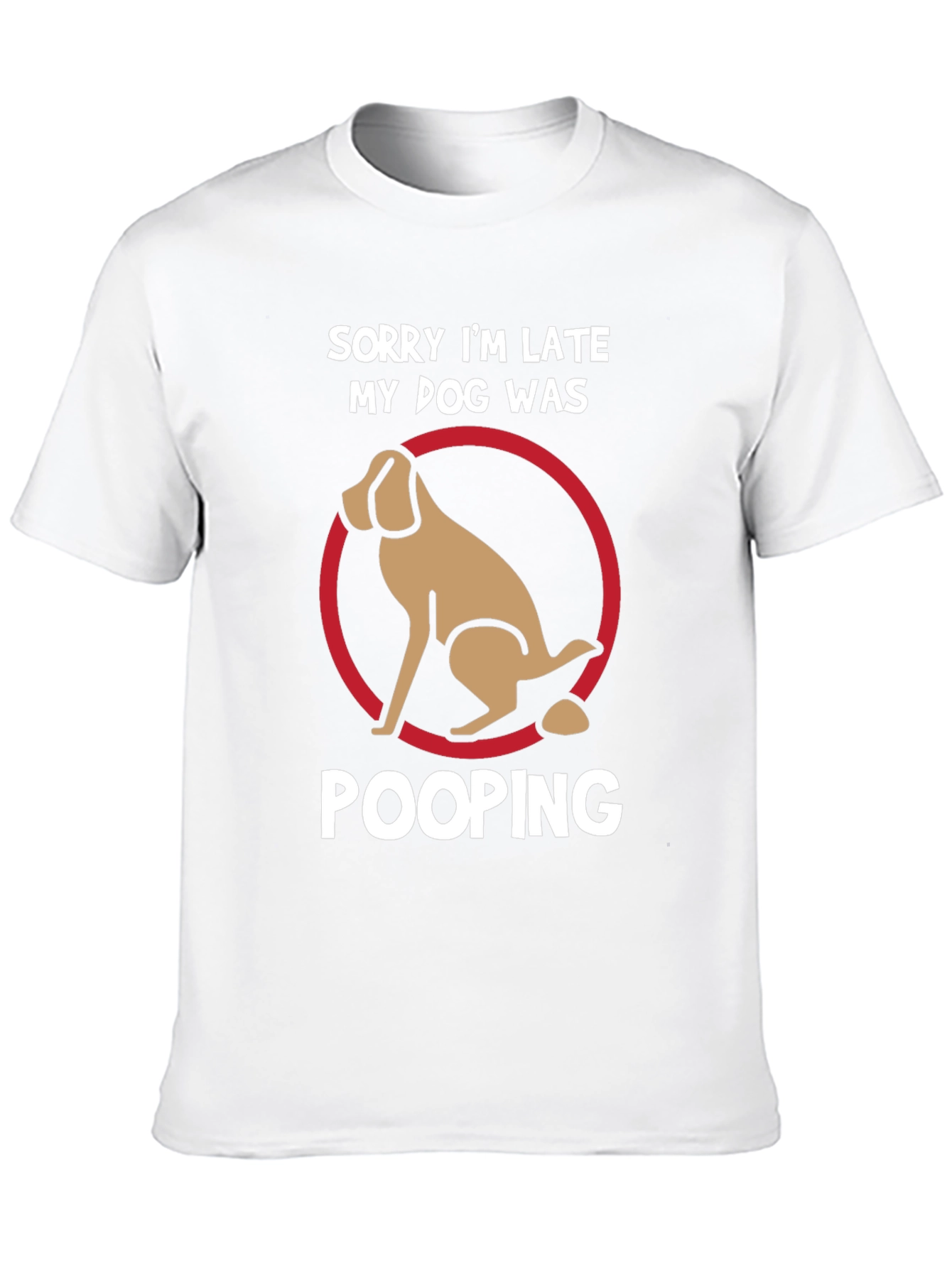 Funny Dog Pooping Graphic T-Shirt
