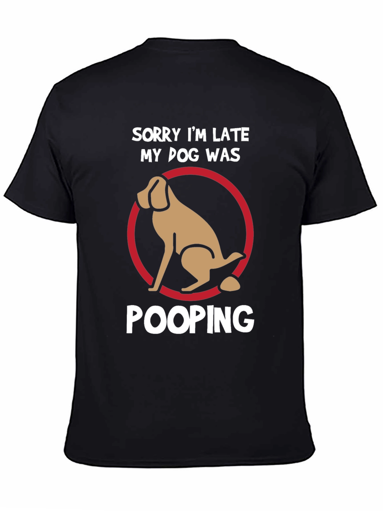 Funny Dog Pooping Graphic T-Shirt