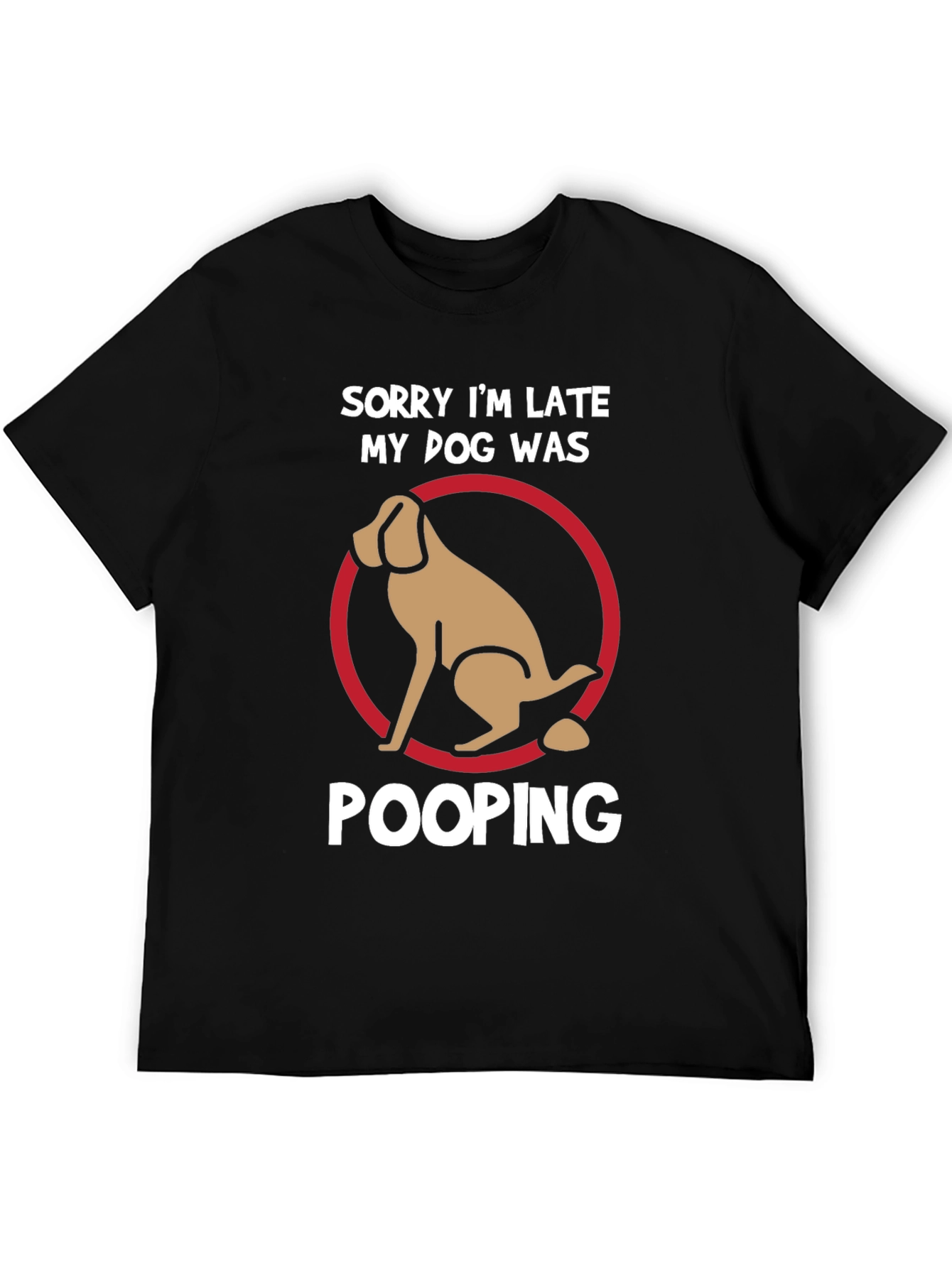 Funny Dog Pooping Graphic T-Shirt
