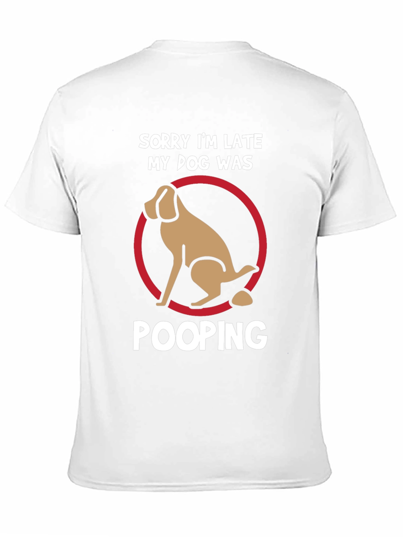 Funny Dog Pooping Graphic T-Shirt