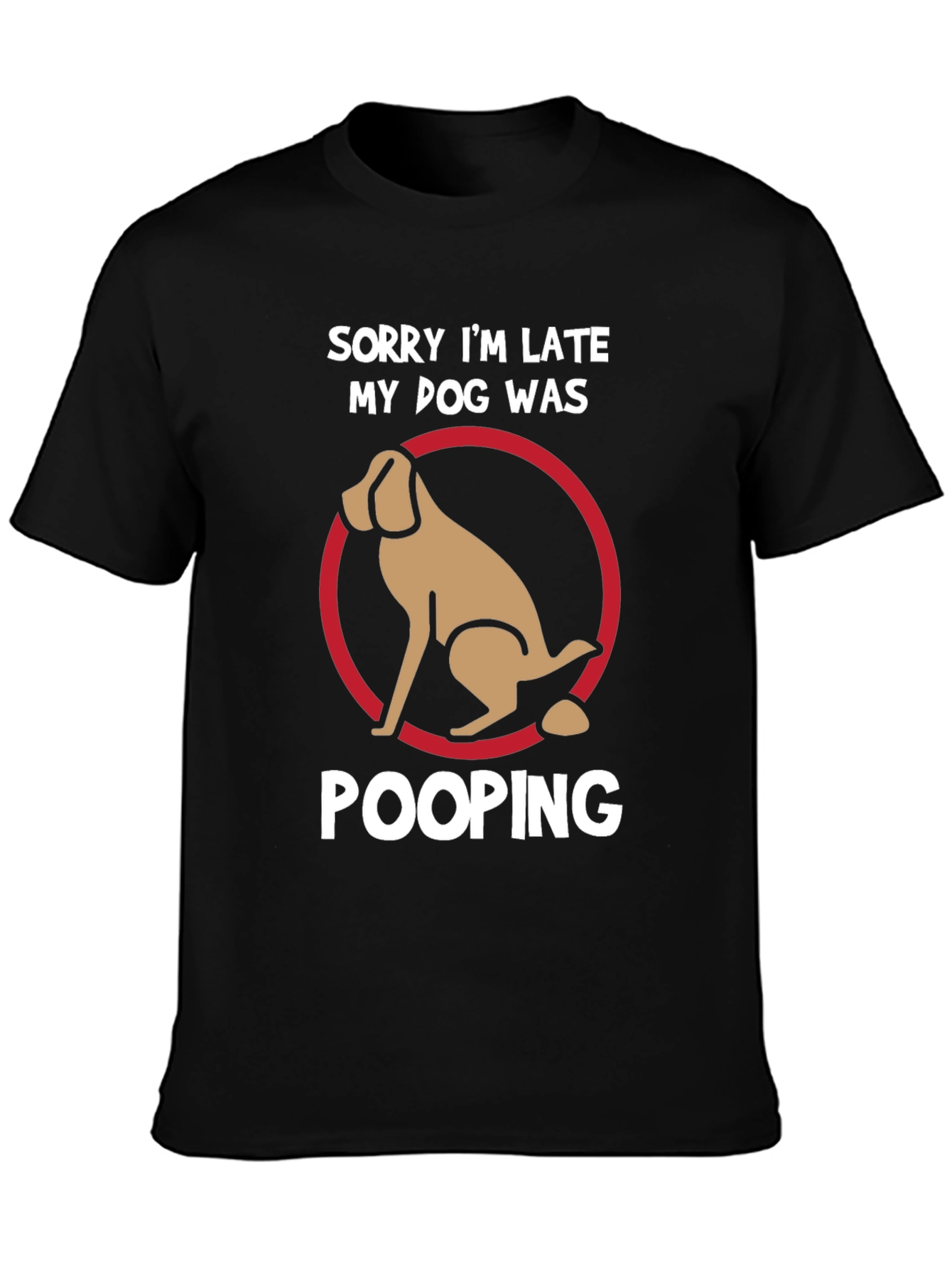 Funny Dog Pooping Graphic T-Shirt