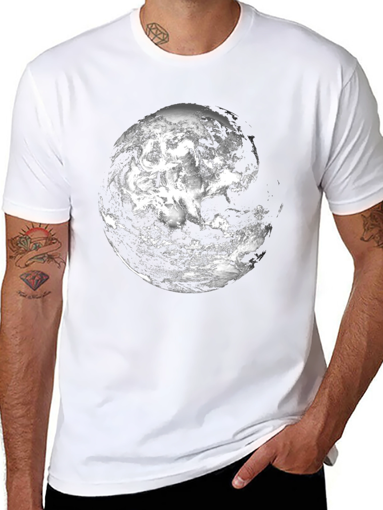 Earth Graphic Black T-Shirt