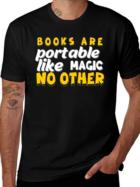 Books Are Magic T-Shirt: Black Graphic Tee for Book Lovers