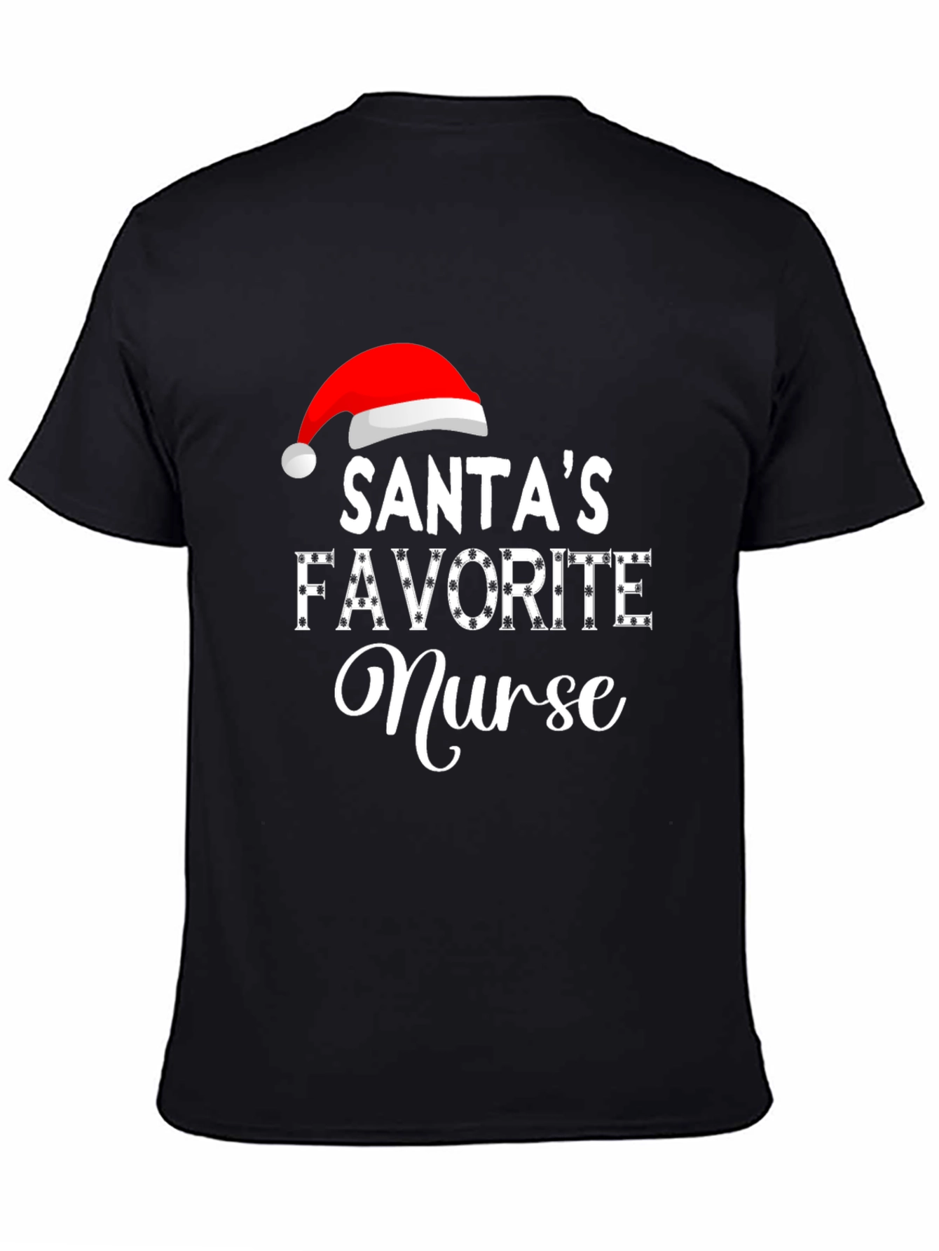 Santas Favorite Nurse Holiday T-Shirt