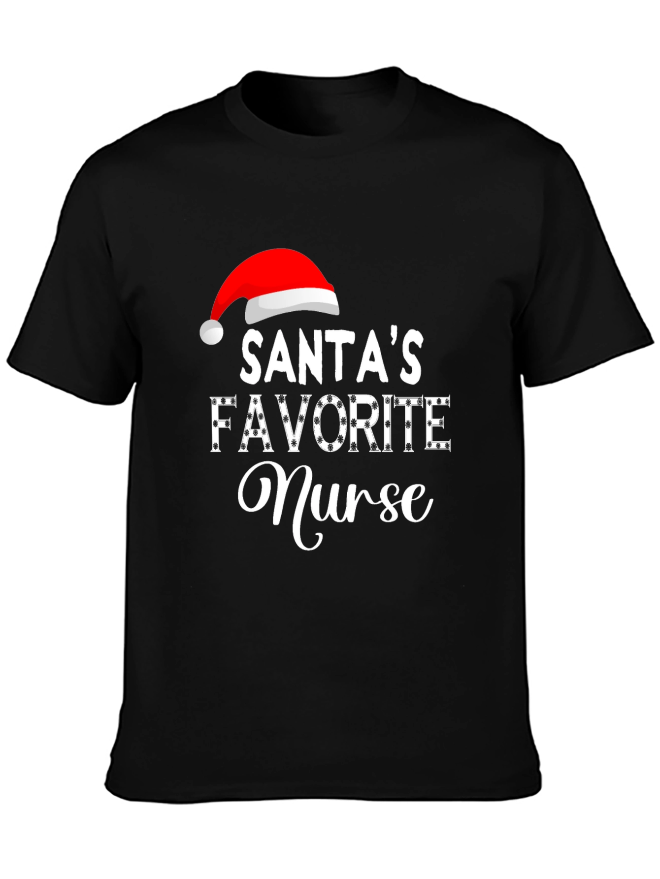 Santas Favorite Nurse Holiday T-Shirt