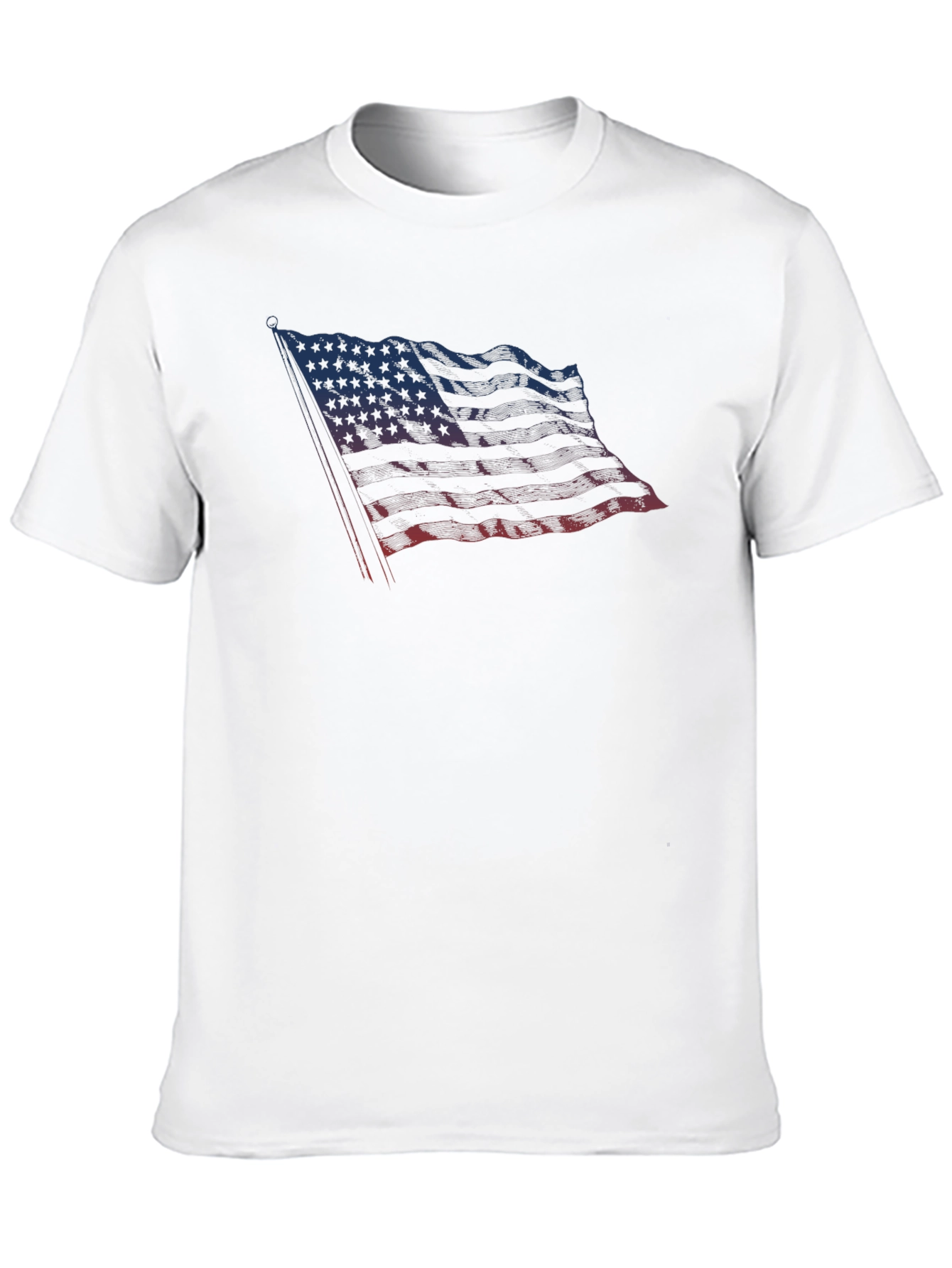 American Flag Distressed Graphic T-Shirt