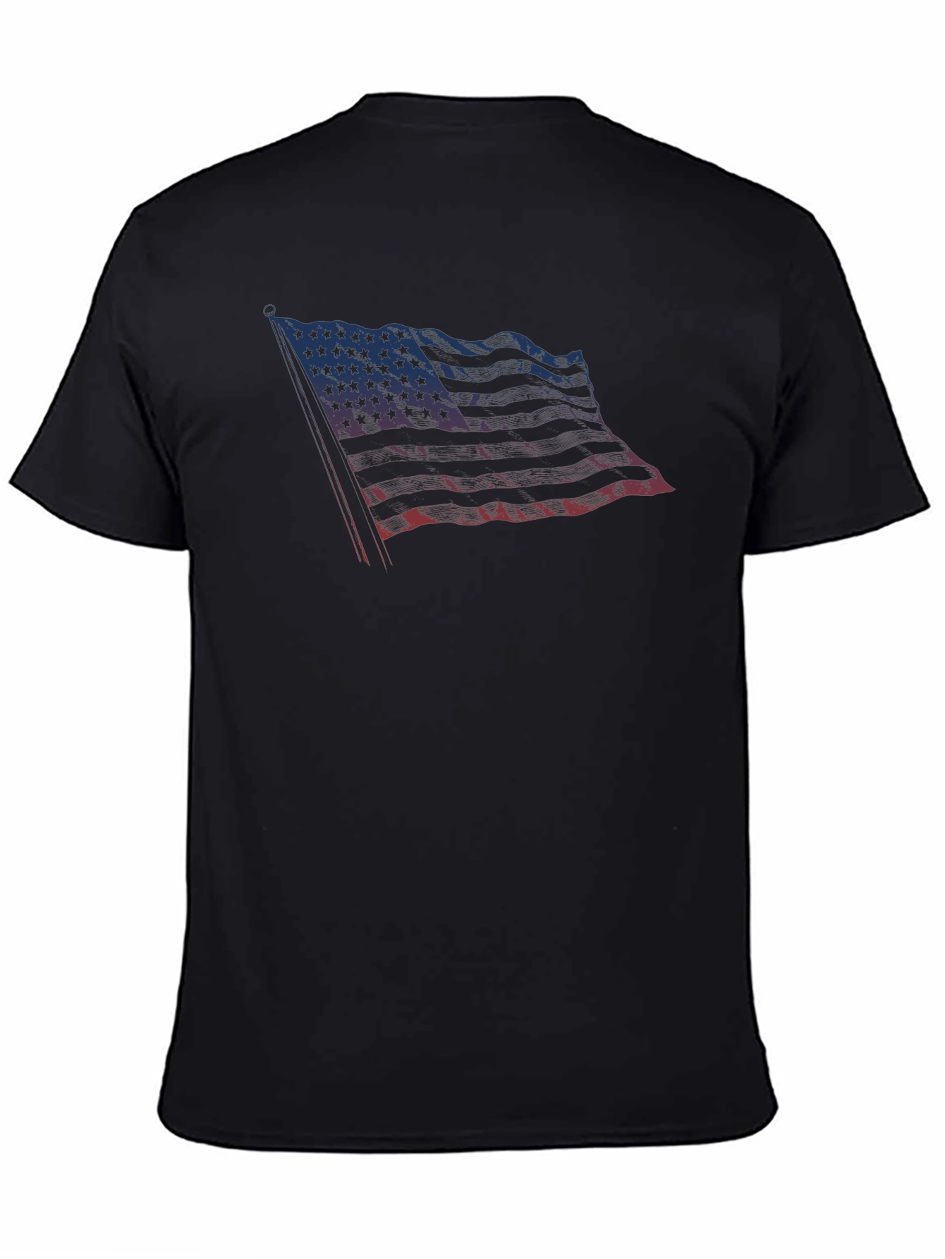 American Flag Distressed Graphic T-Shirt
