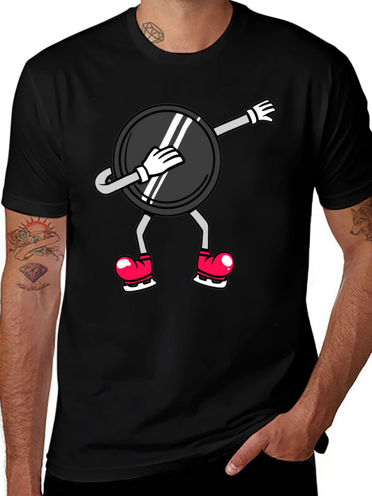 Dabbing Hockey Puck T-Shirt - Black