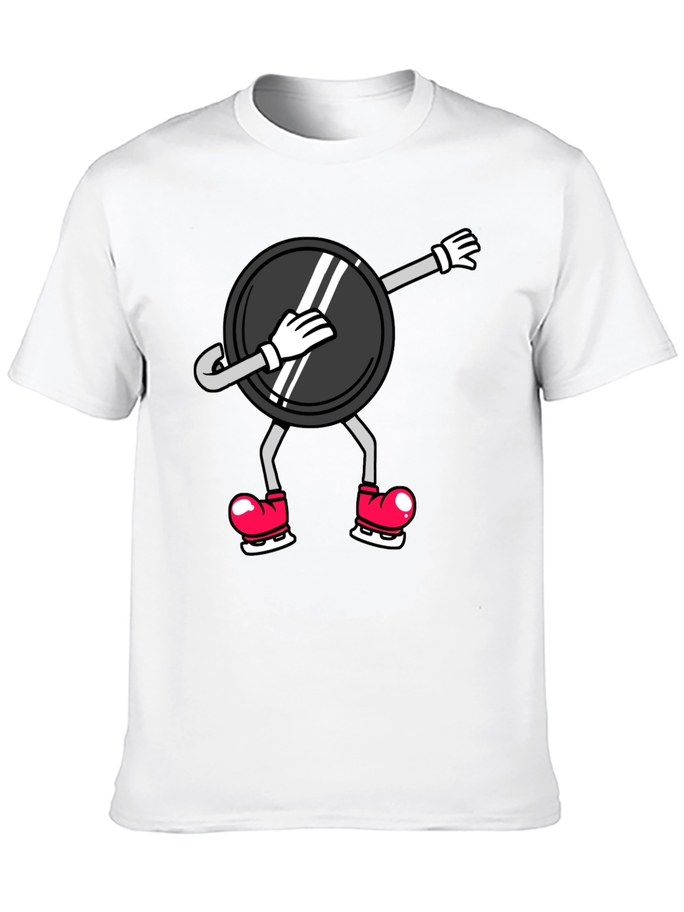 Dabbing Hockey Puck T-Shirt - Black