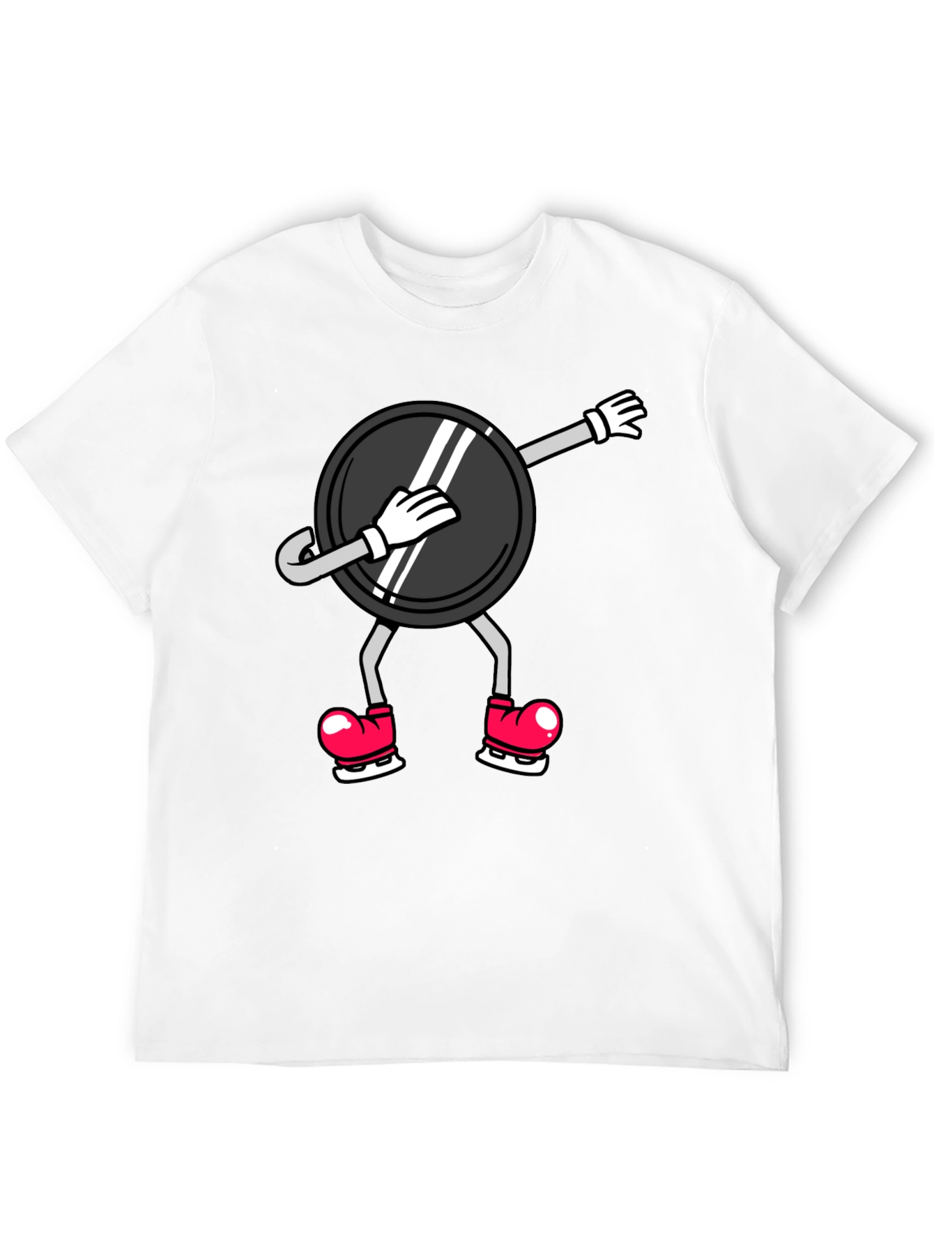 Dabbing Hockey Puck T-Shirt - Black