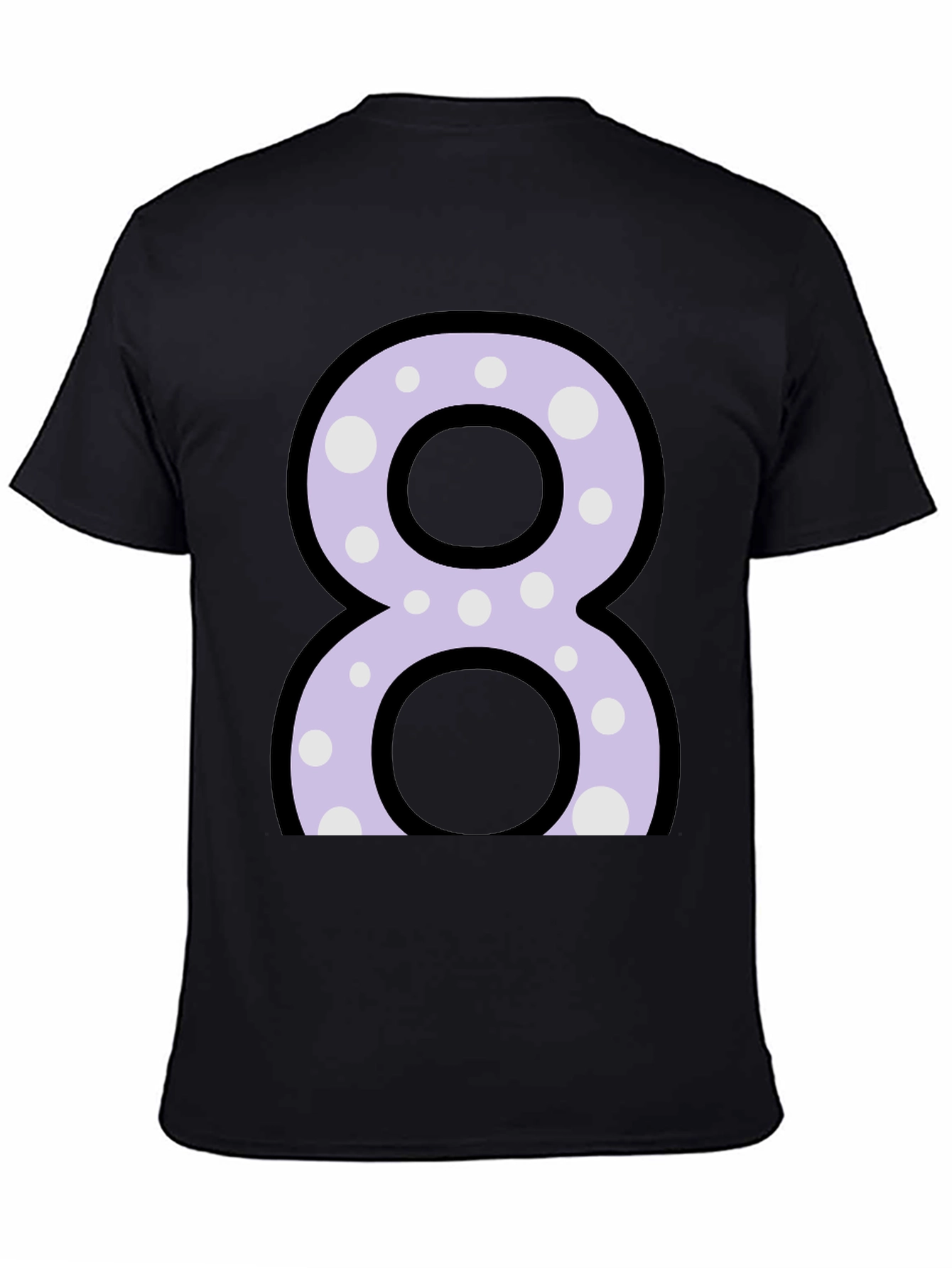 Fun Number 8 T-Shirt - Polka Dot Design