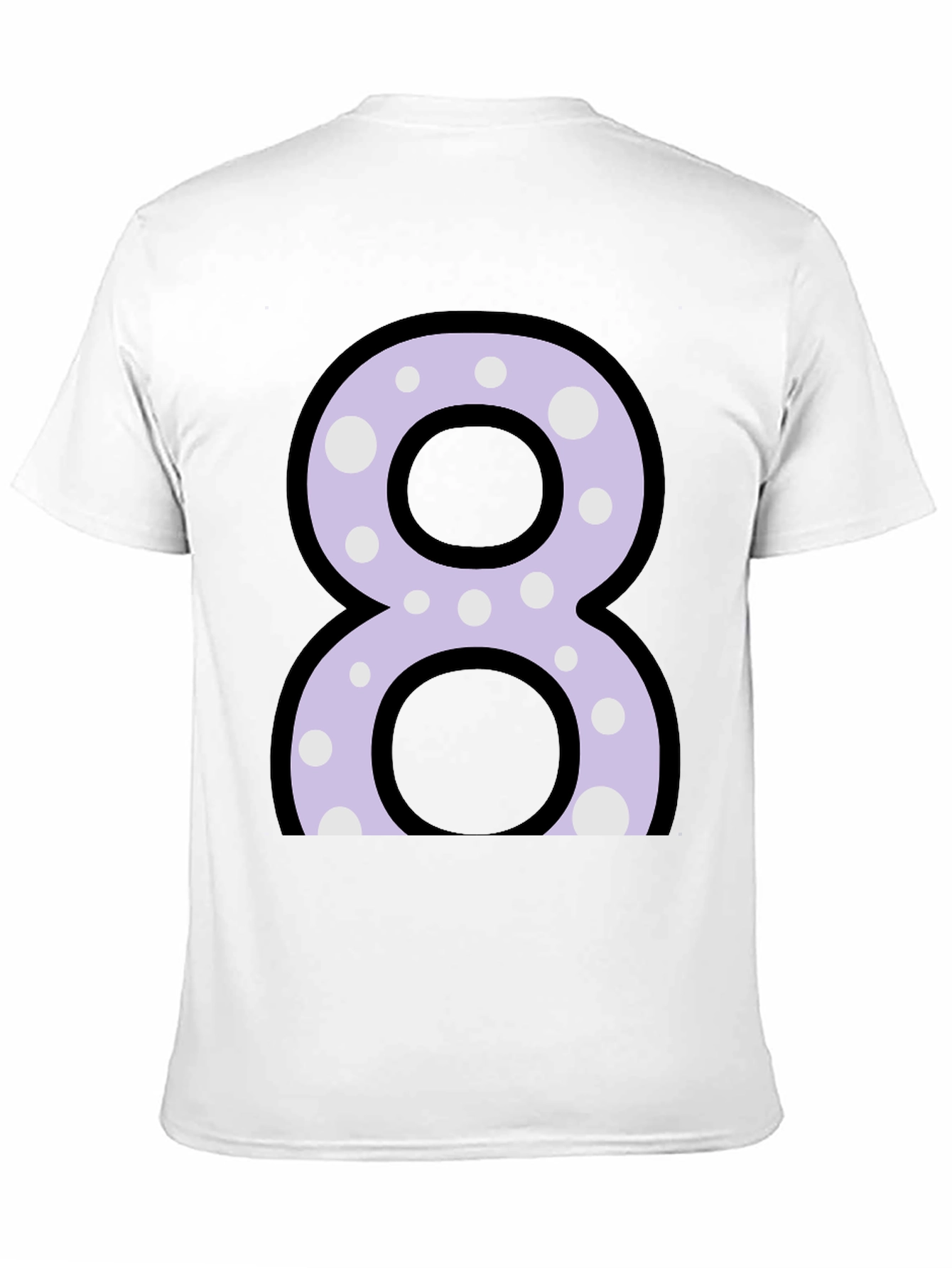 Fun Number 8 T-Shirt - Polka Dot Design