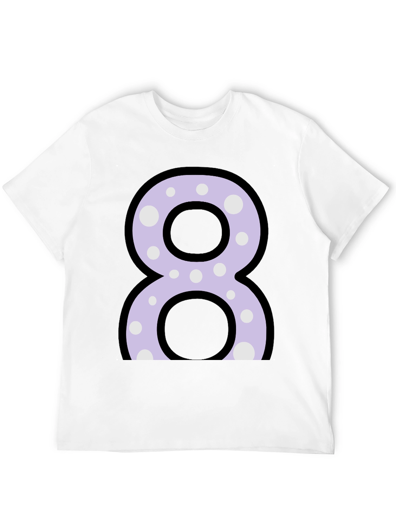Fun Number 8 T-Shirt - Polka Dot Design