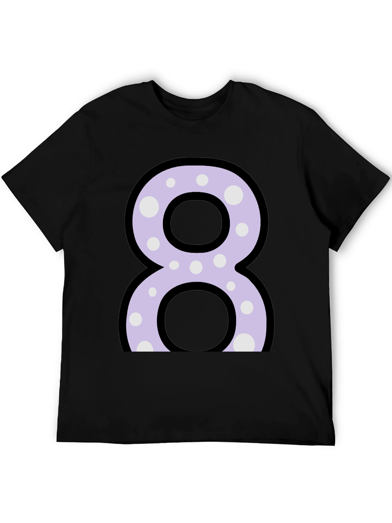 Fun Number 8 T-Shirt - Polka Dot Design