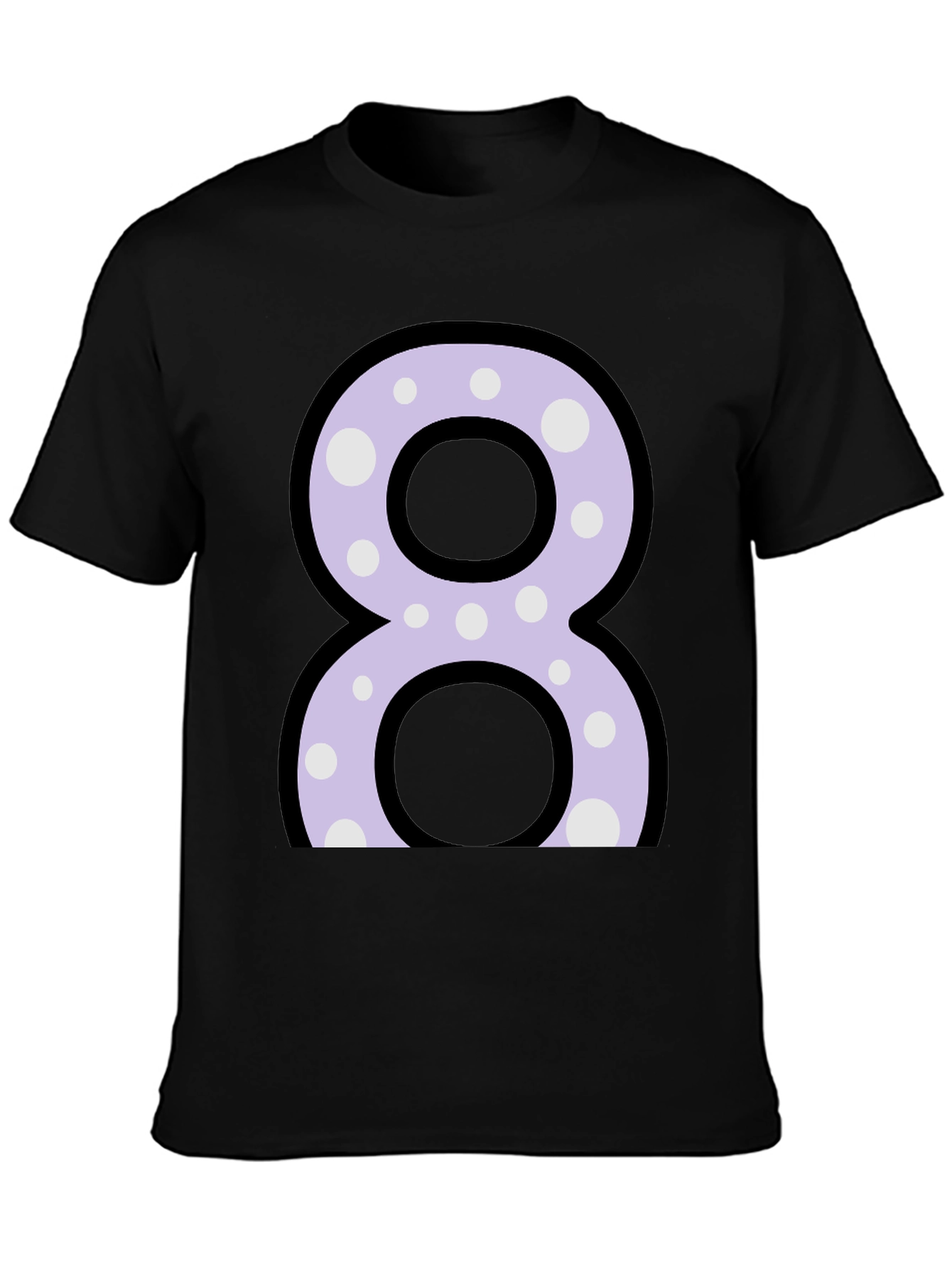 Fun Number 8 T-Shirt - Polka Dot Design
