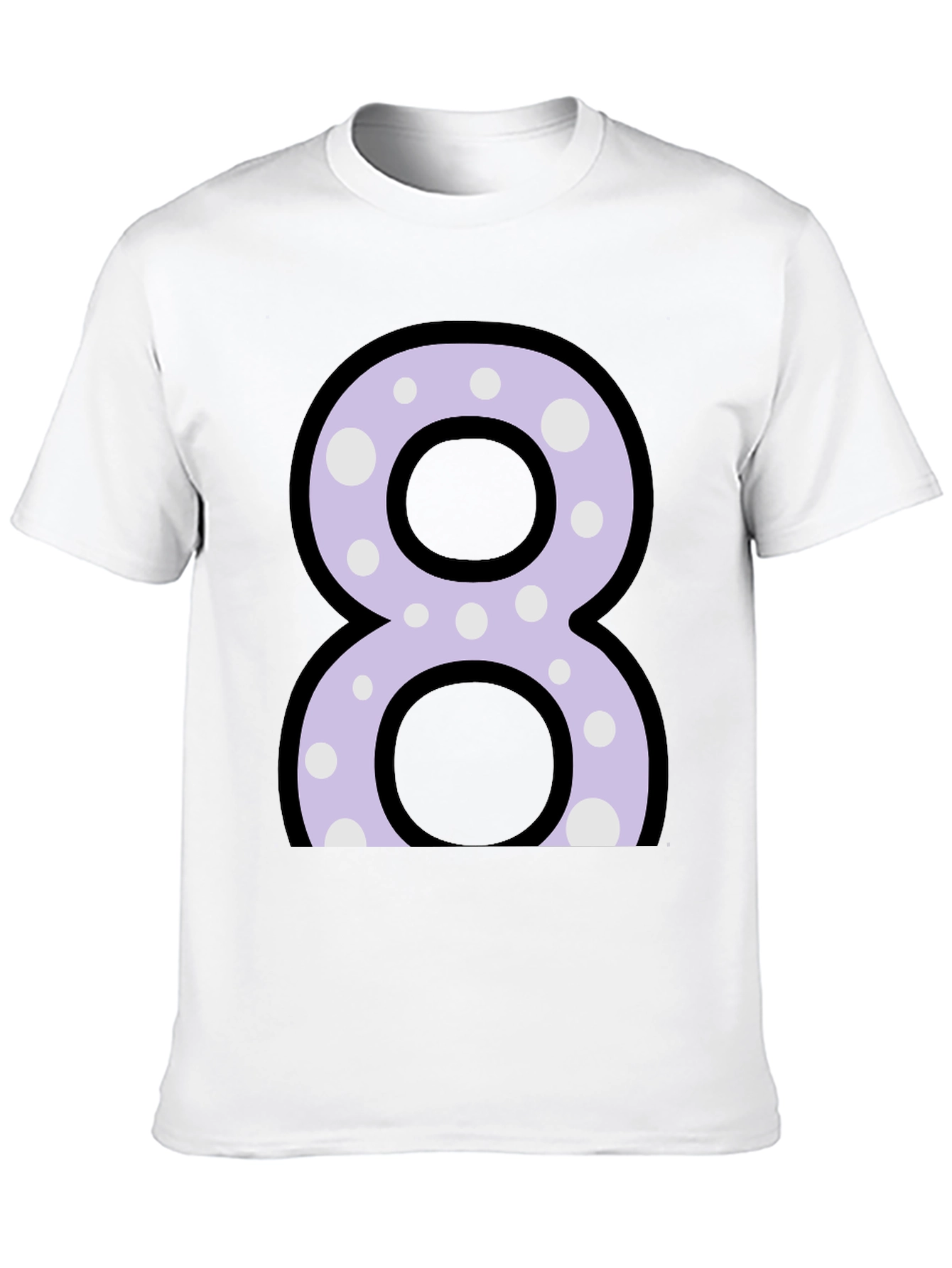 Fun Number 8 T-Shirt - Polka Dot Design