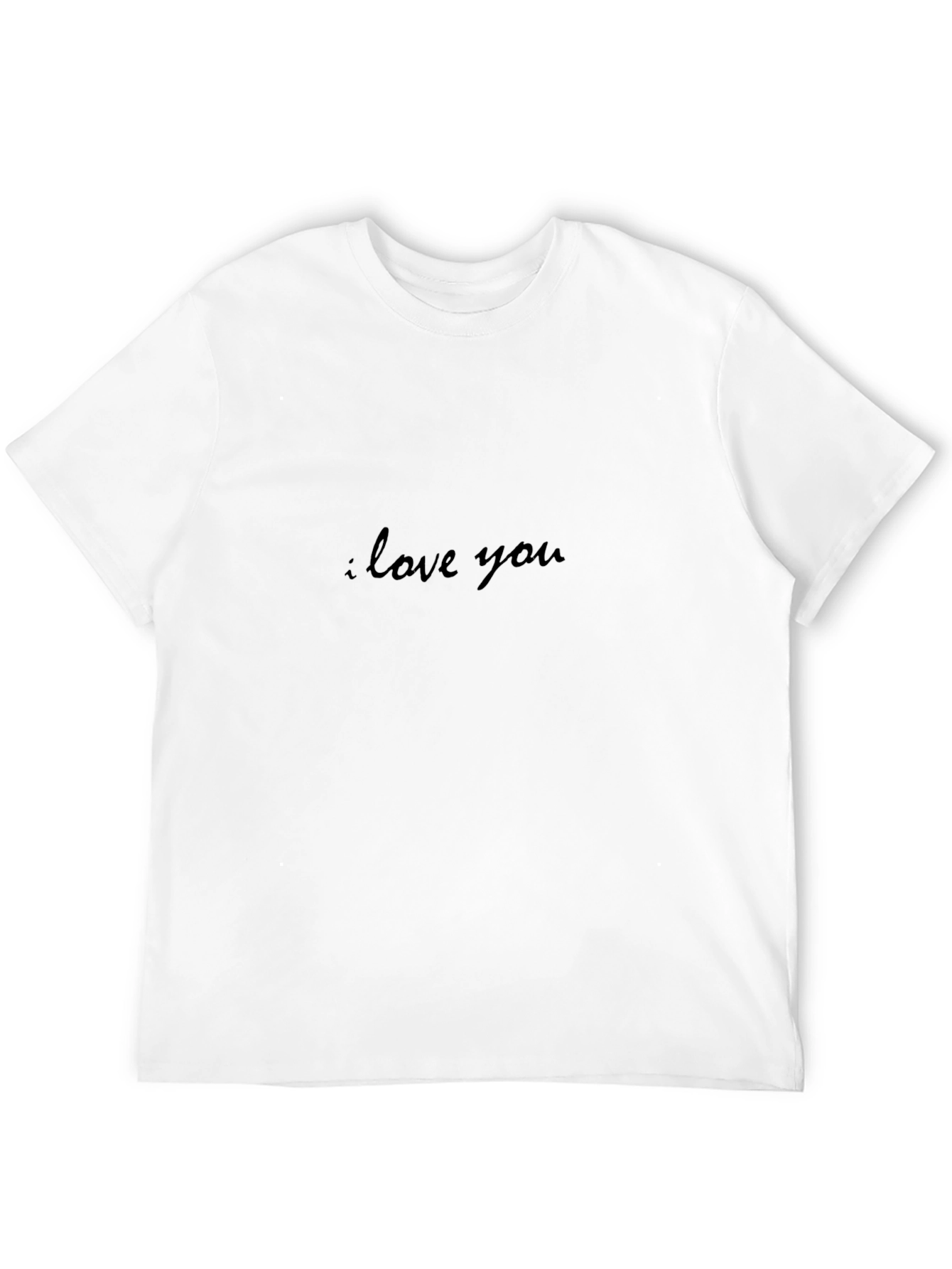 I Love You Black T-Shirt - Casual Comfort