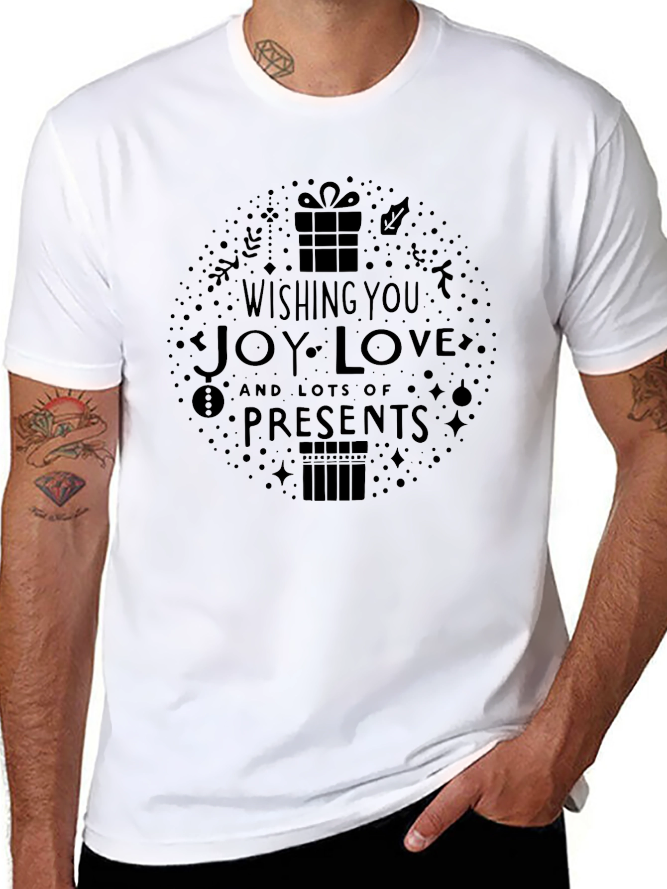 Wishing Joy Love Presents Graphic T-Shirt