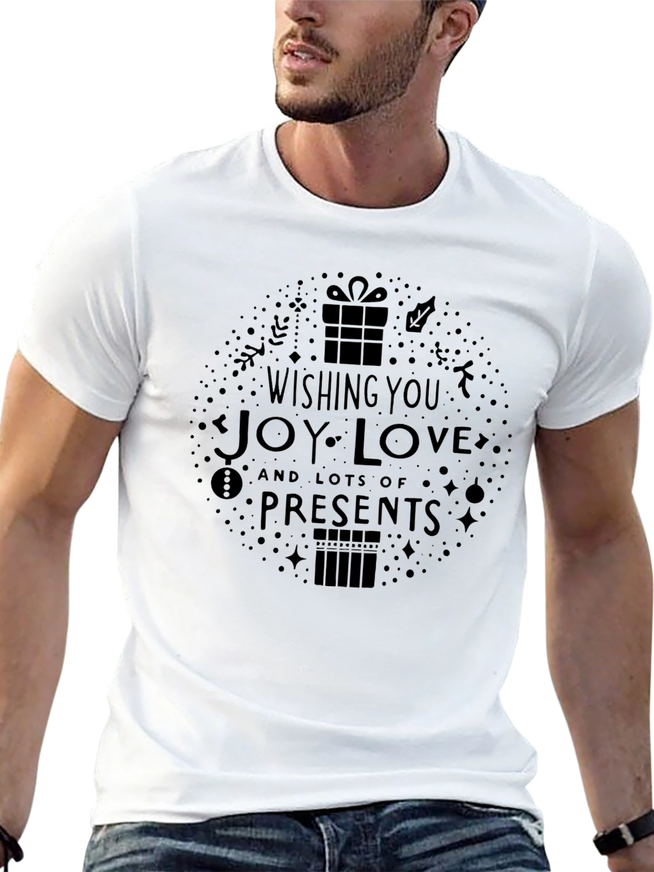 Wishing Joy Love Presents Graphic T-Shirt