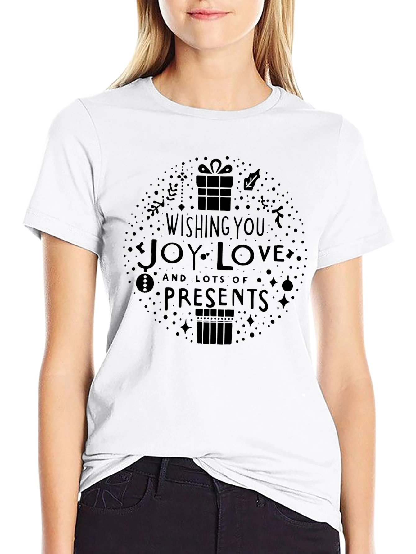 Wishing Joy Love Presents Graphic T-Shirt