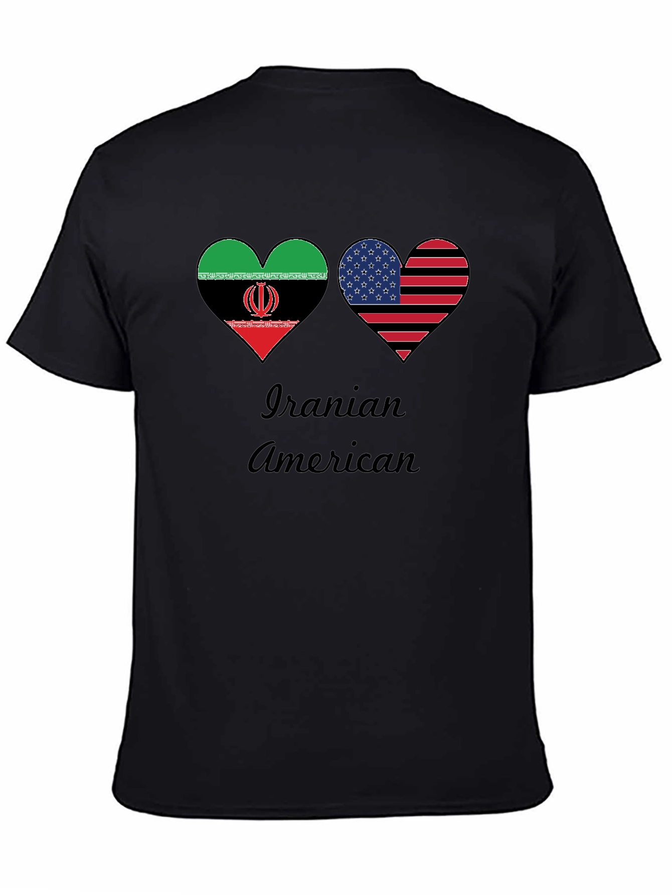 Iranian American Flag Heart T-Shirt